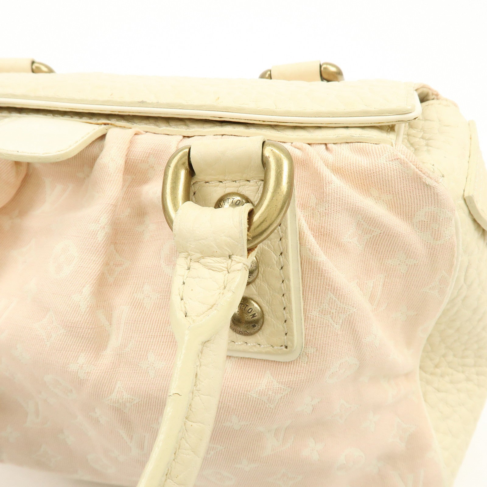 Louis Vuitton Monogram Mini Lin Trapes PM Hand Bag Rose M40062