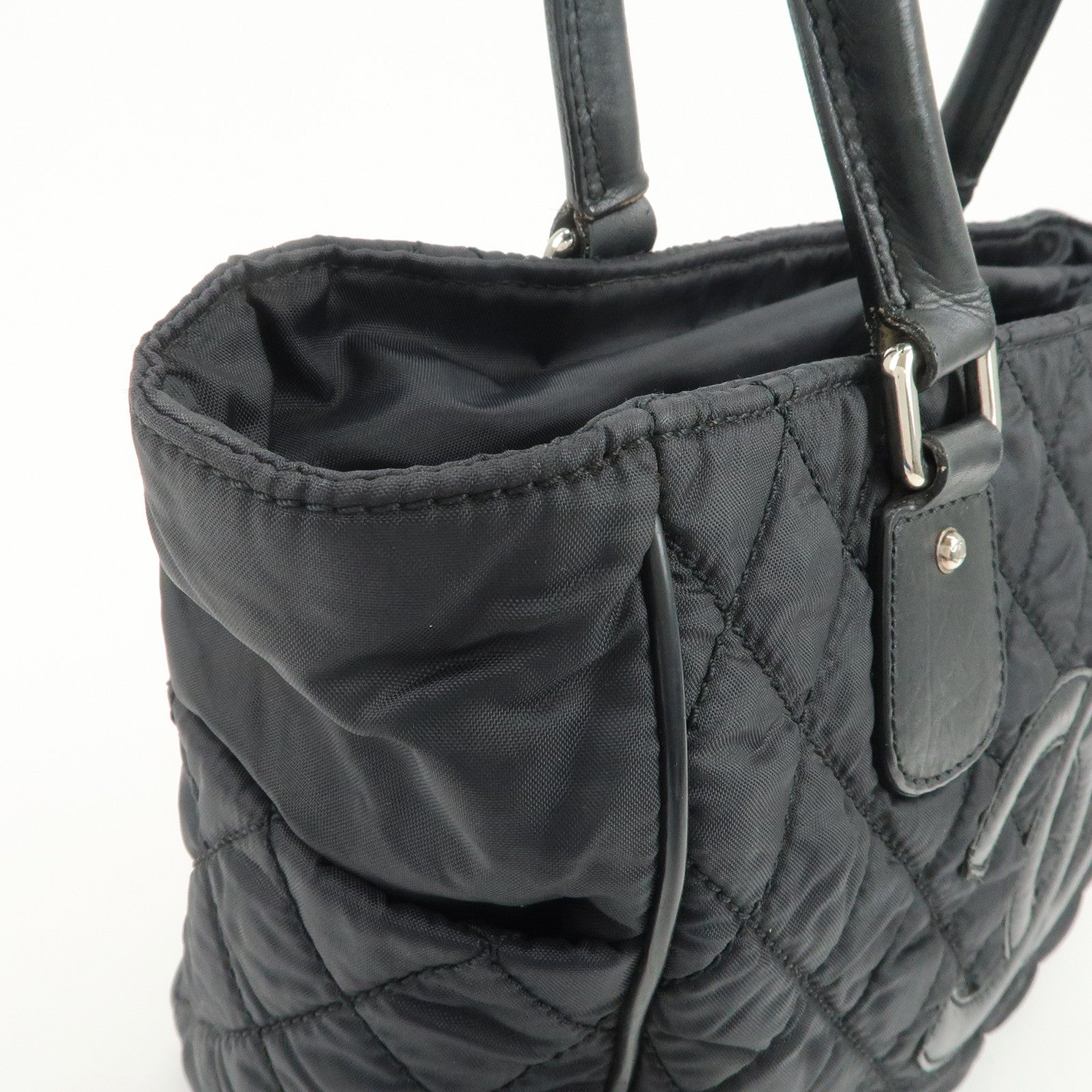 CHANEL Paris New York Nylon Leather Tote Bag Shoulder Bag A33100