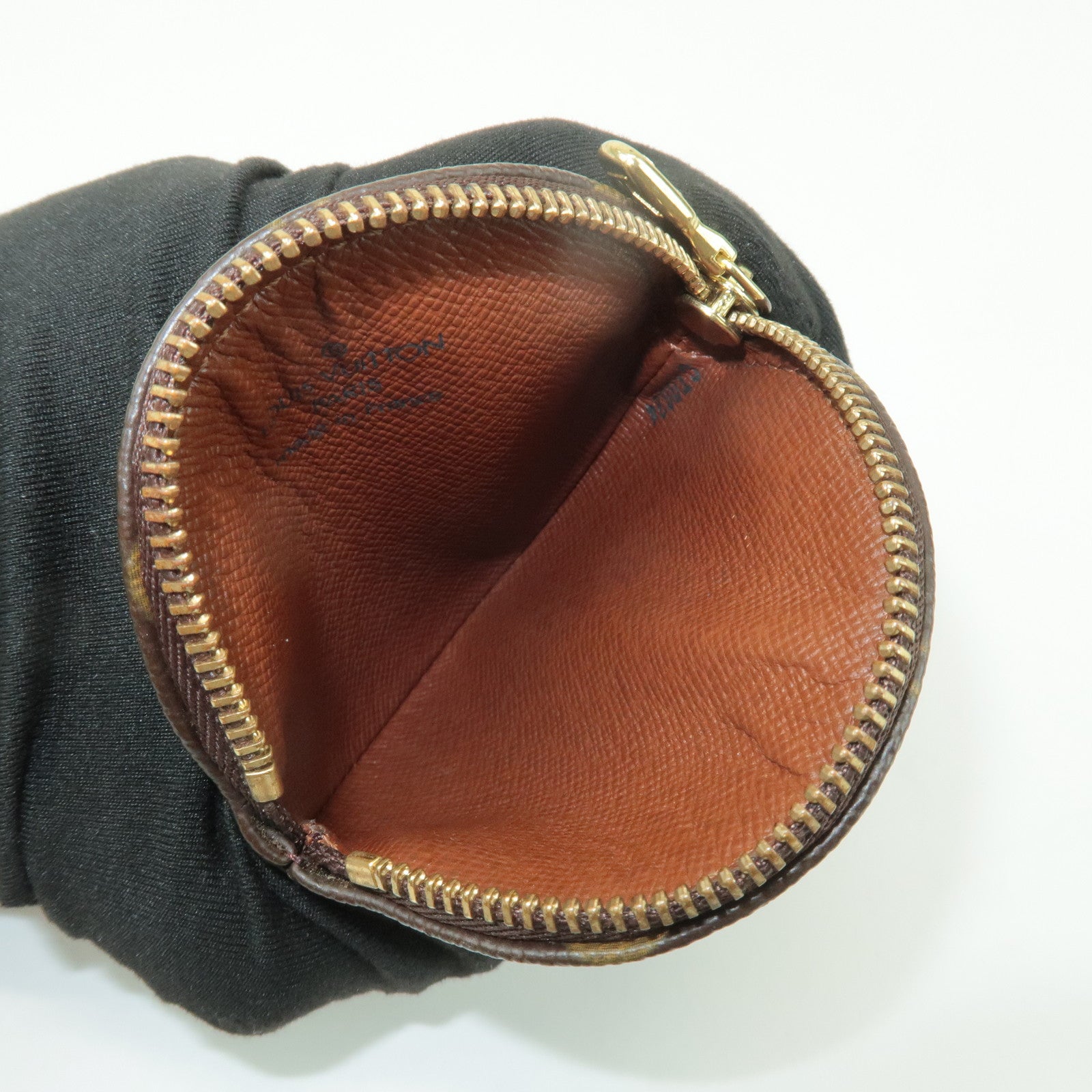 Louis Vuitton Monogram Porte Monnaie Rond Coin Case M61926 Used