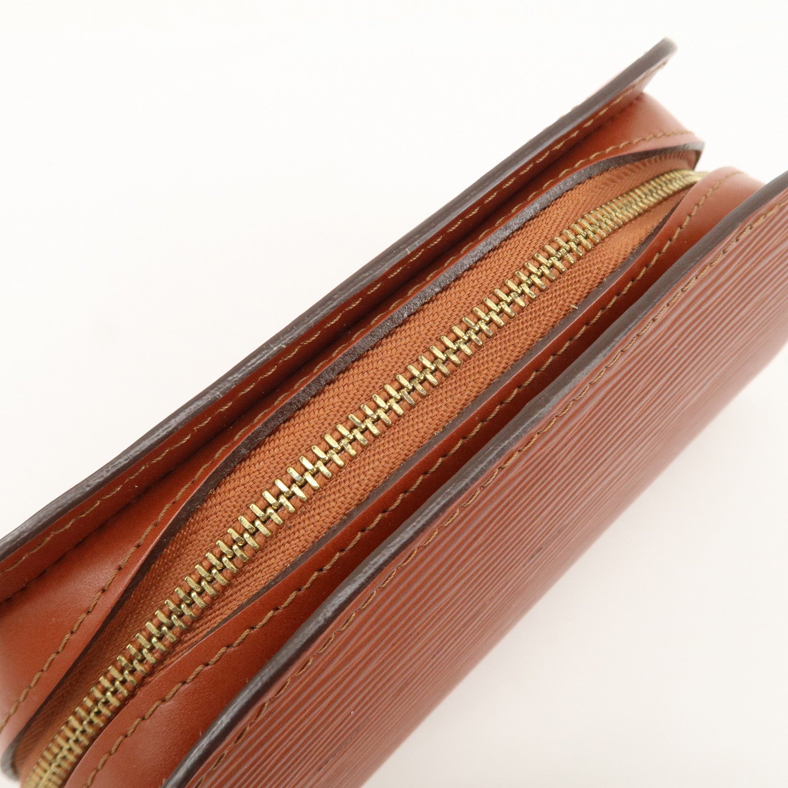 Louis Vuitton Set of 2 Epi Pouch Brown Yellow M52949 M48443 Used