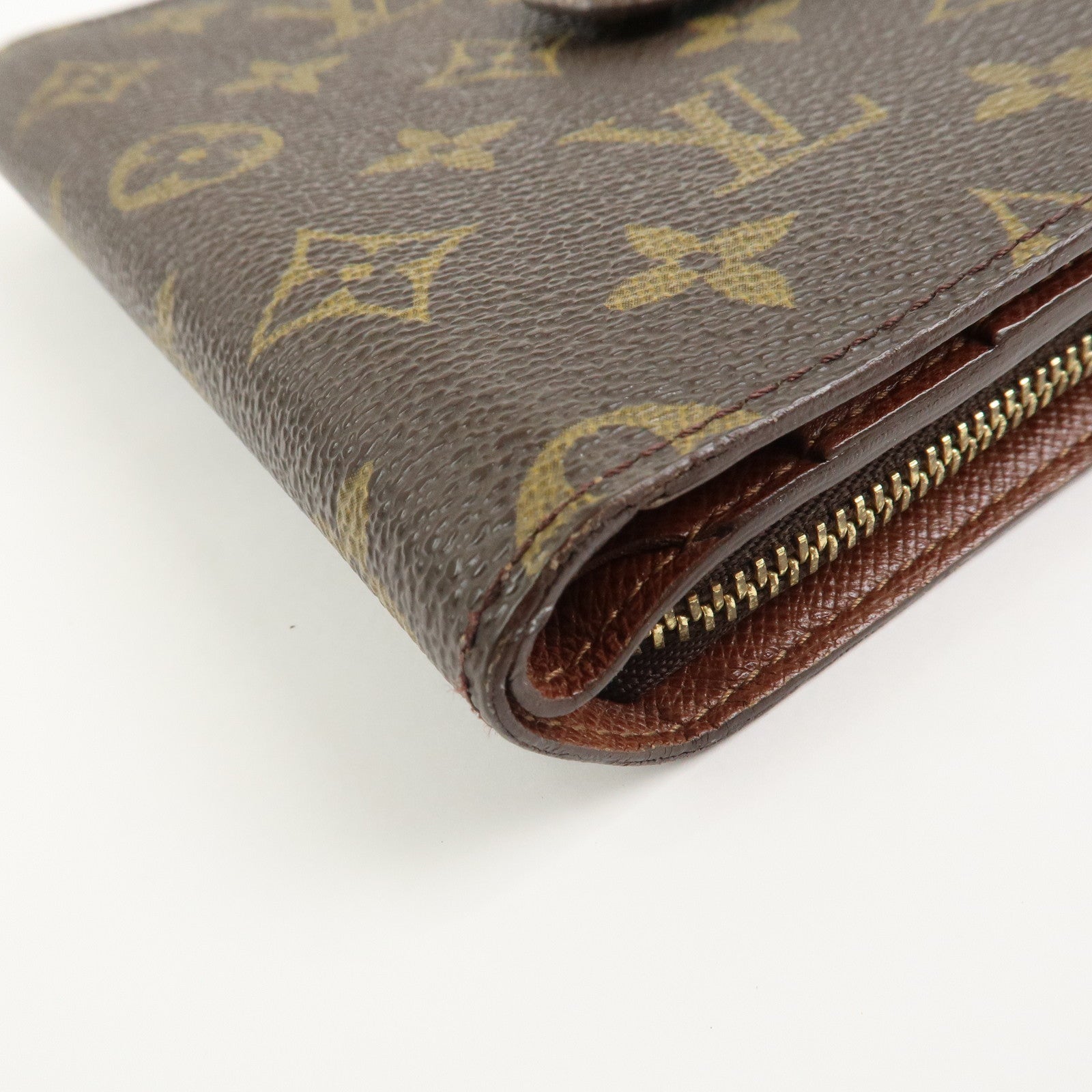 Louis Vuitton Monogram Porte Papier Zip Wallet Brown M61207