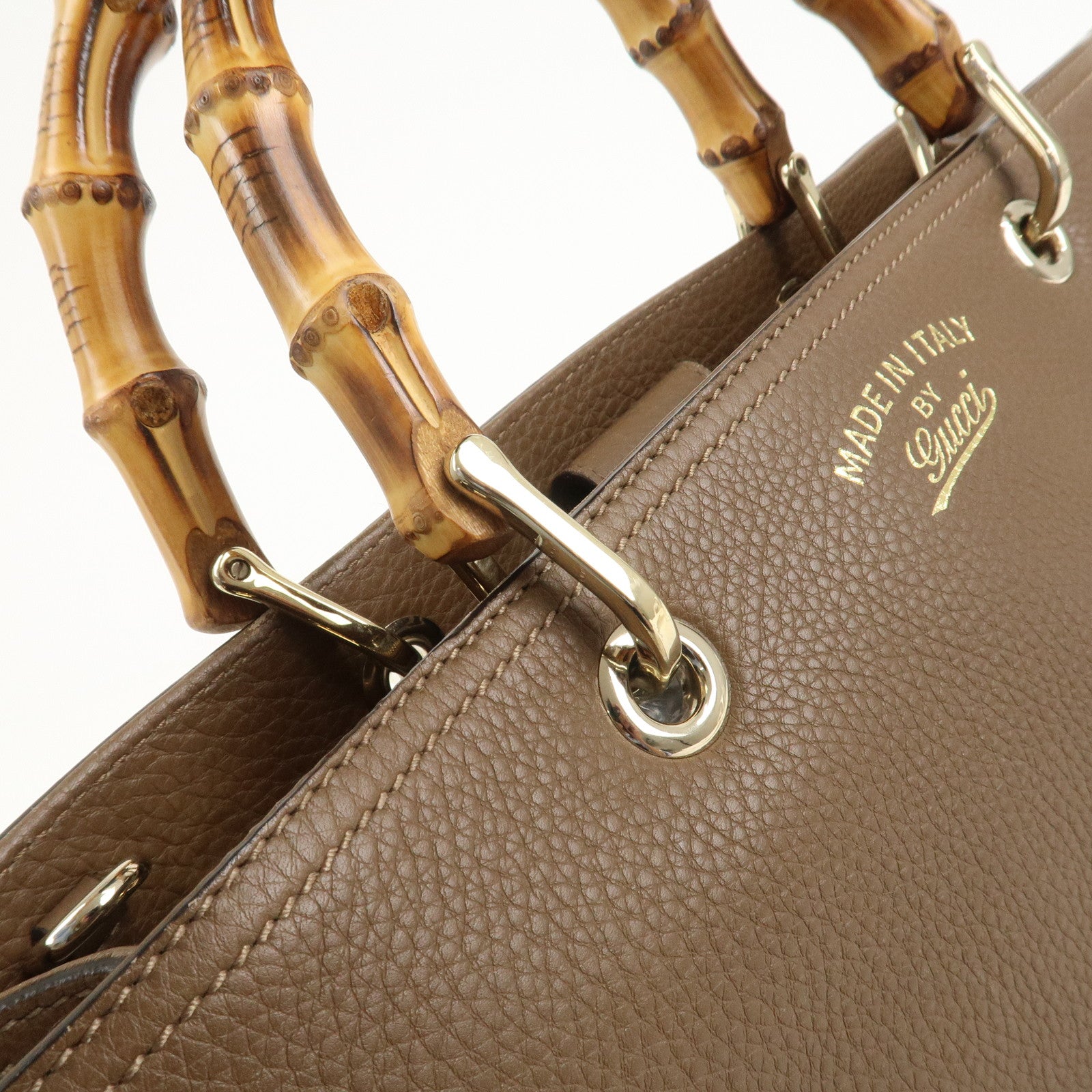 GUCCI Bamboo Shopper Medium 2Way Bag Shoulder Bag 323660