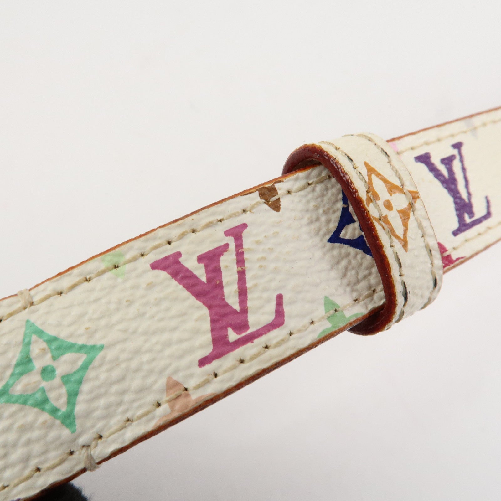 Louis Vuitton Ceinture Monogram Multicolor Leather Belt M9272W Used