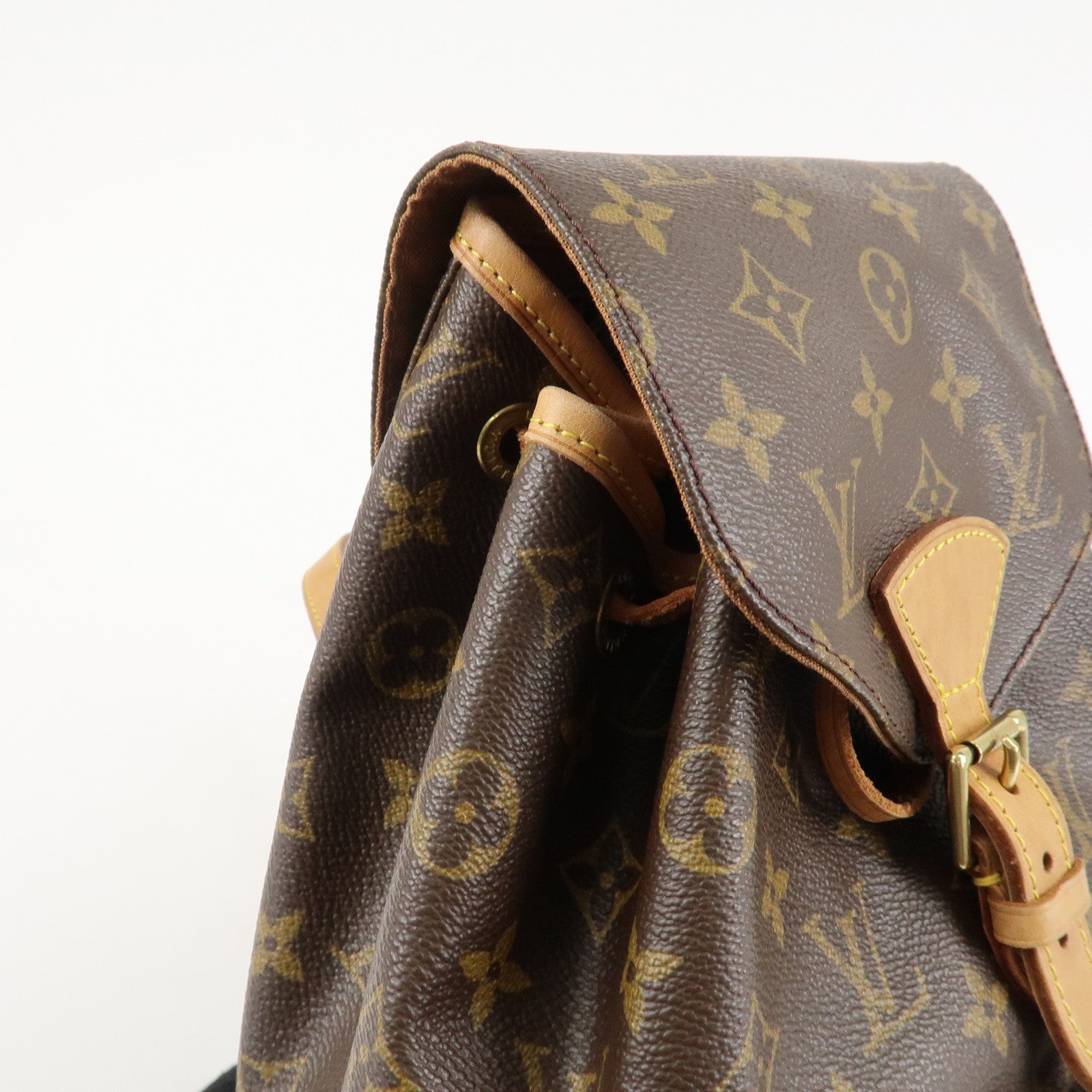 Louis Vuitton Monogram Montsouris MM Back Pack Ruck Sack M51136 Used