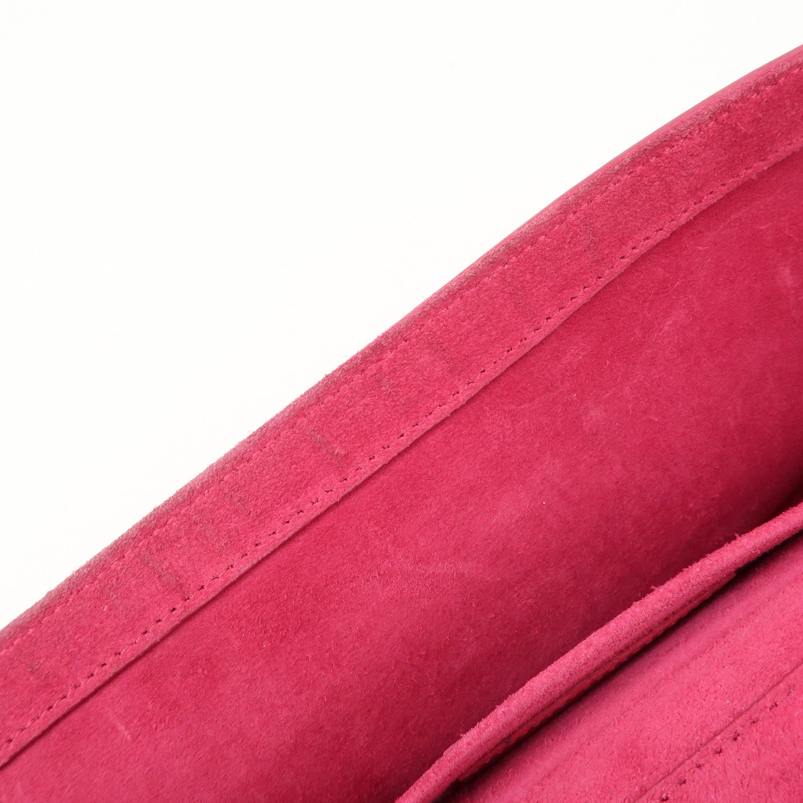SAINT LAURENT PARIS Leather Clutch Bag Pink Gold HDW Used