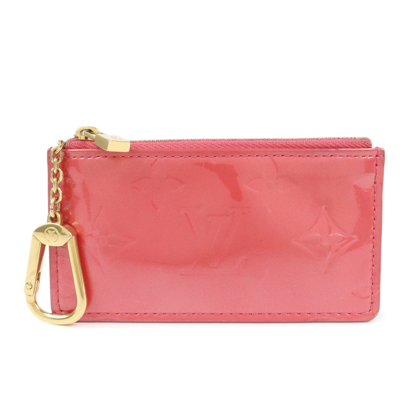 Louis Vuitton Monogram Vernis Pochette Cles Coin Case Pink M9144F