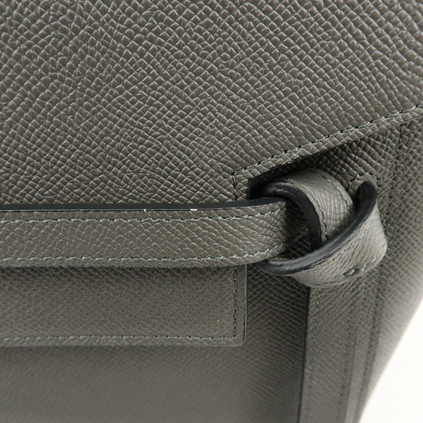 CELINE Belt Bag Leather 2Way Bag Shoulder Bag Hand Bag Gray