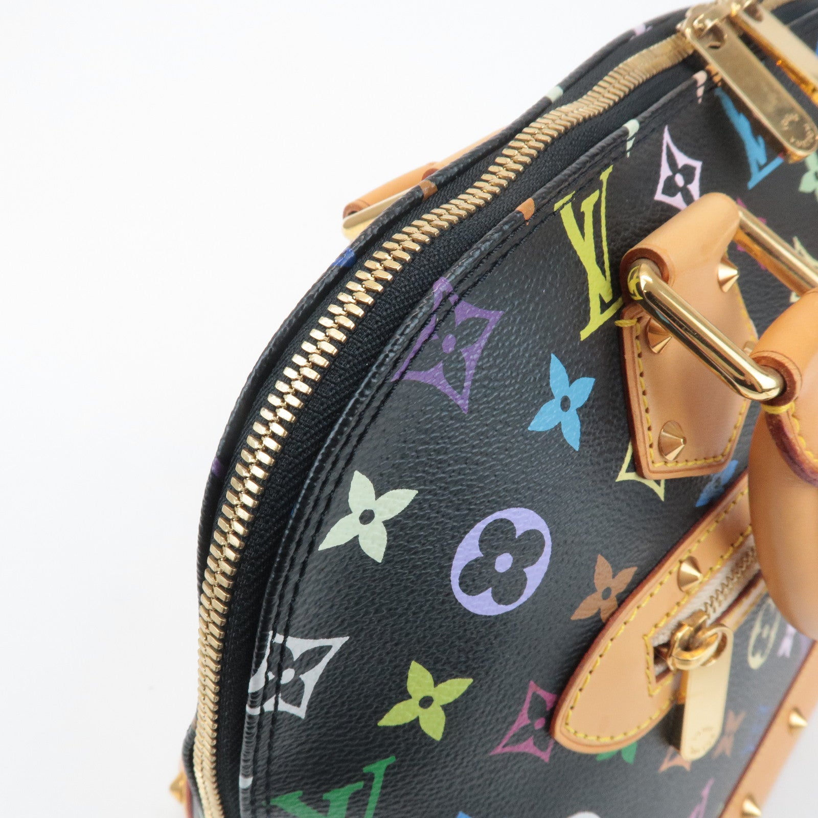 Louis Vuitton Monogram Multicolor Alma Hand Bag Noir M92646