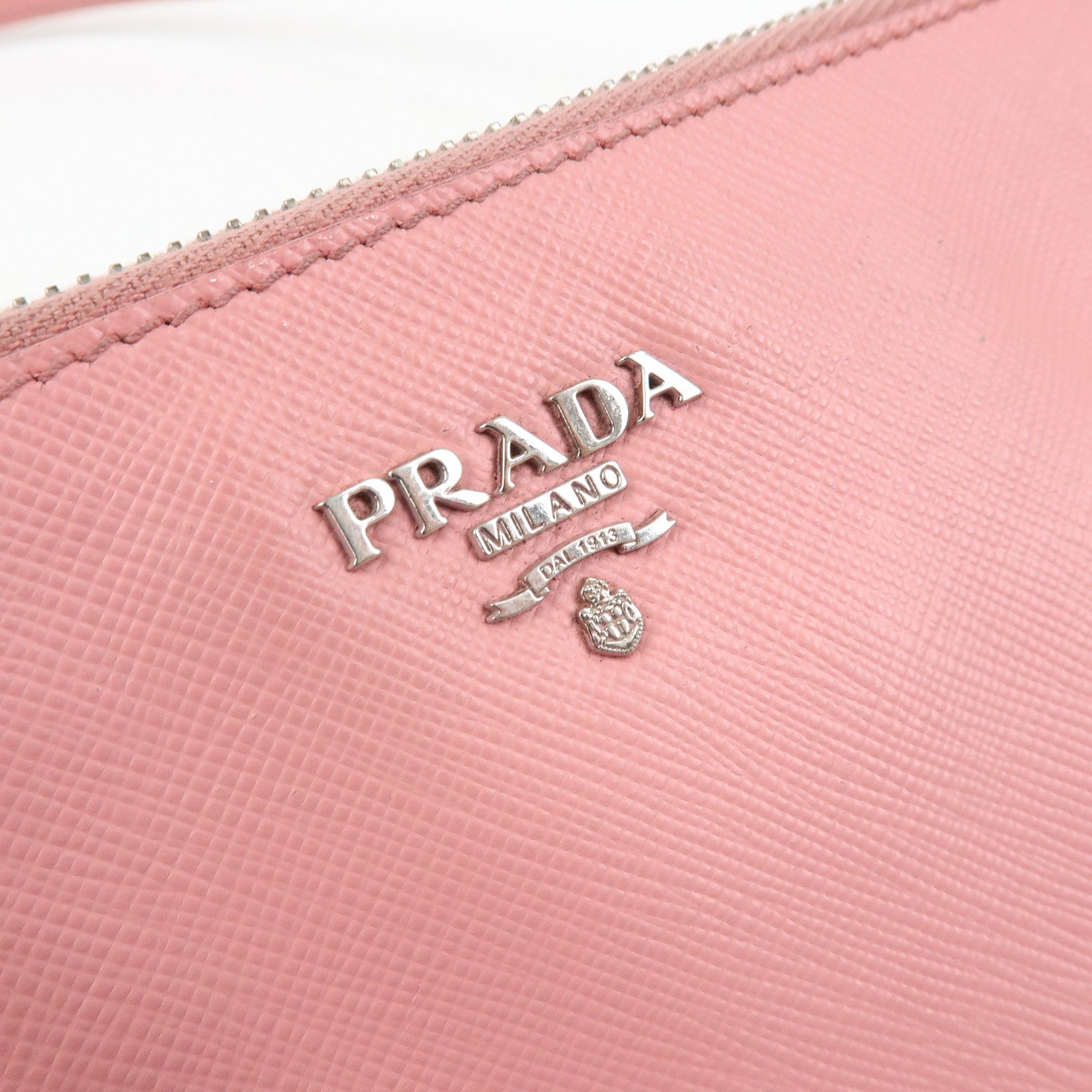 PRADA Saffiano Leather 2Way Bag Clutch Bag Shoulder Bag Pink