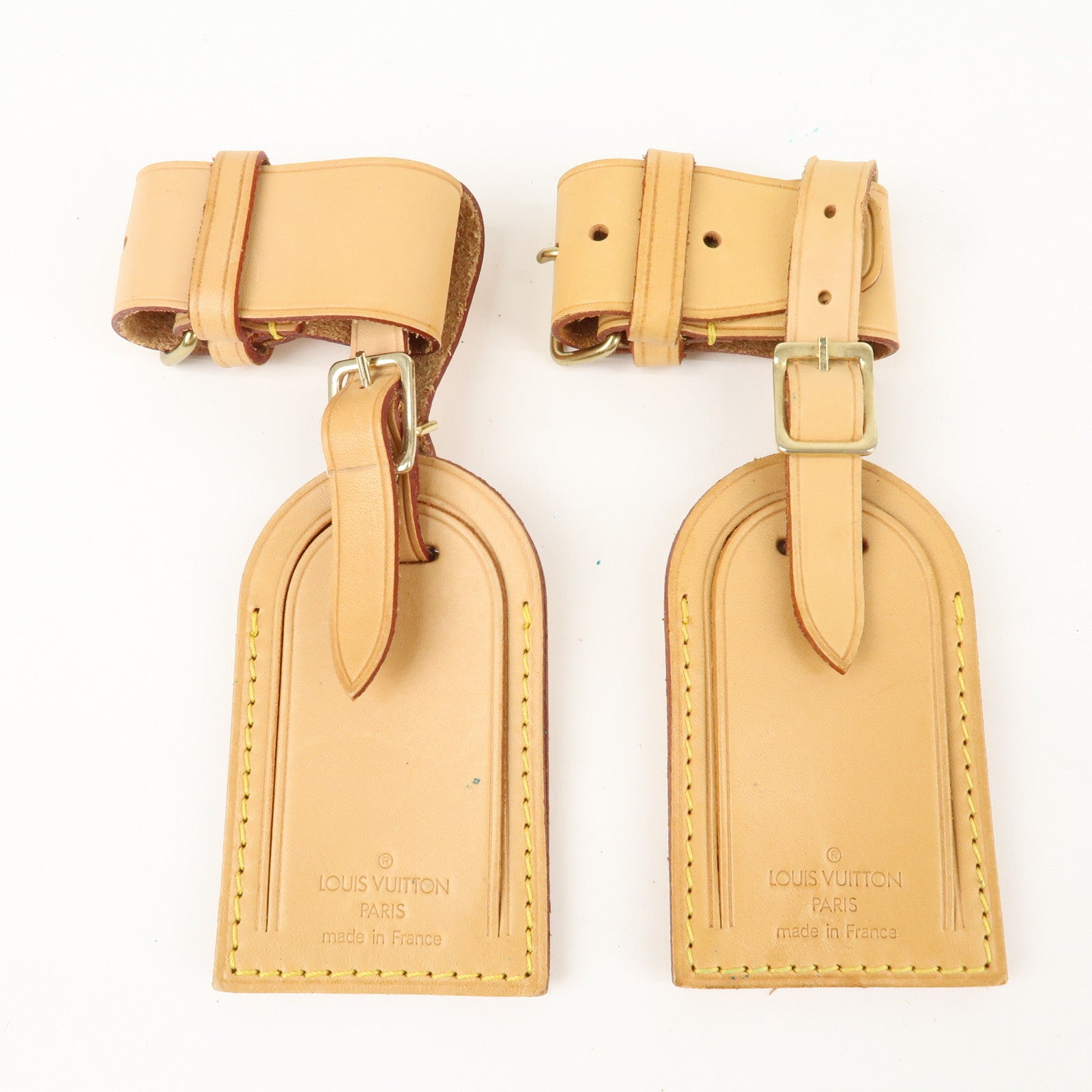 Louis Vuitton Set of 10 Nume Leather Name Tag & Poignet Natural Used