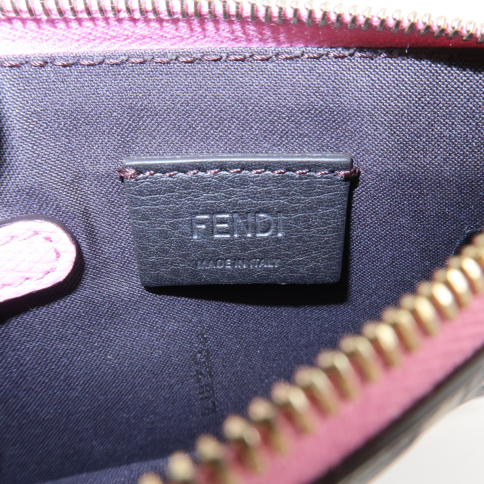 FENDI F IS FENDI Zucca Card Case Flagment Case Black Brown 8AP161