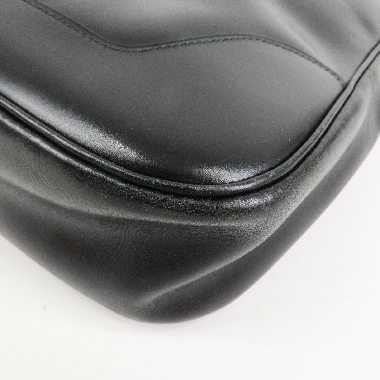 HERMES Trim 31 Courchevel Leather 〇J Stamped Shoulder Bag Balck