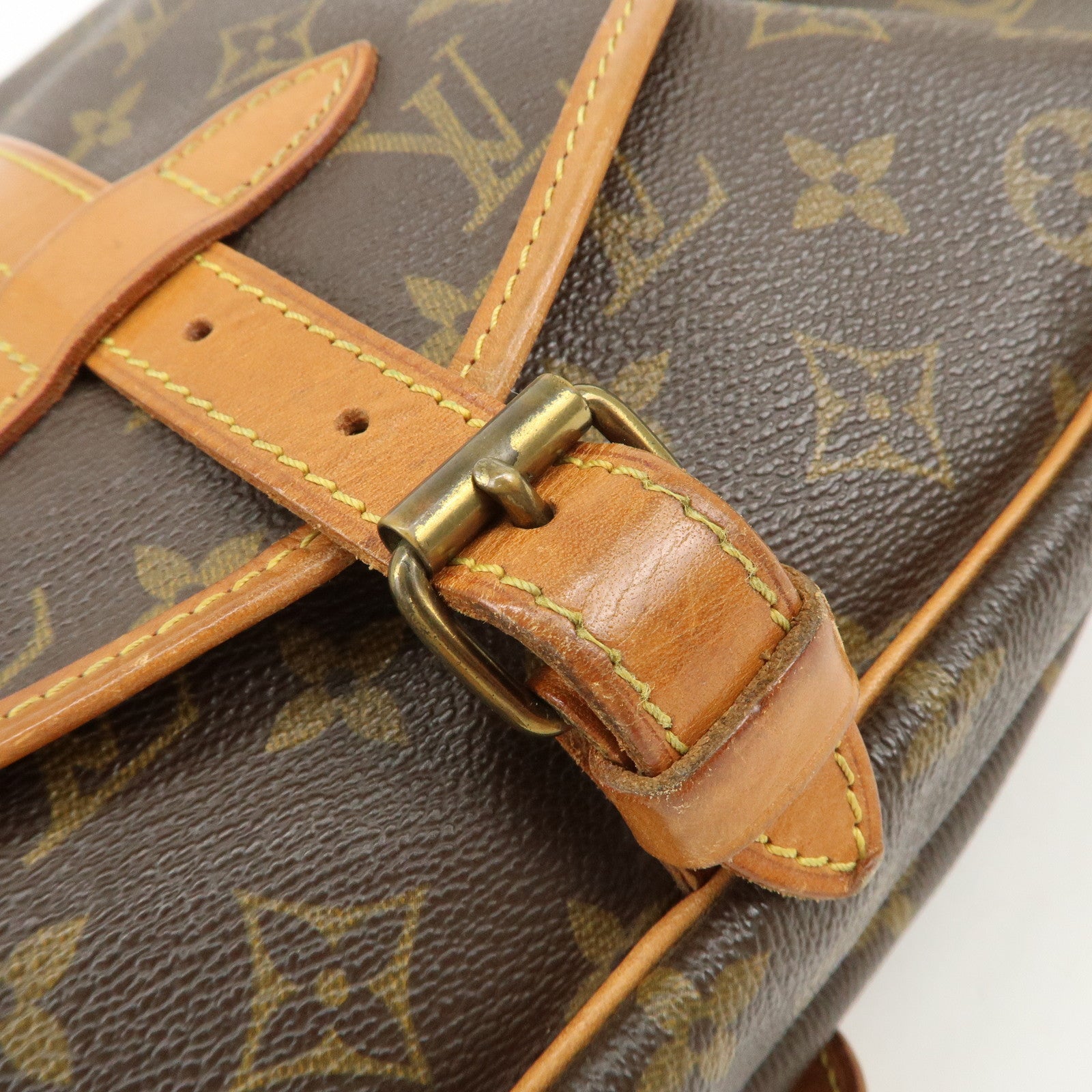 Louis Vuitton Monogram Saumur 30 Shoulder Bag Brown M42256