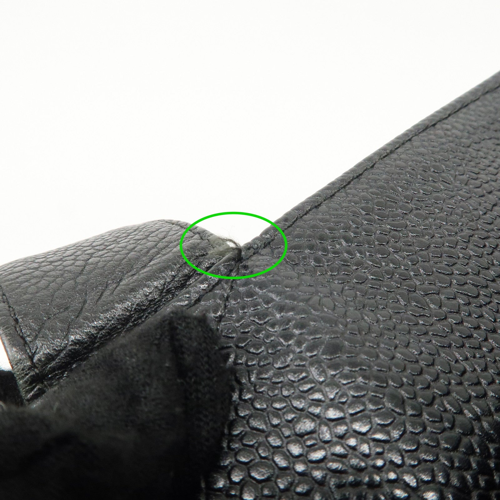 CHANEL Caviarskin Tote Bag Hand Bag Shoulder Bag Black Used