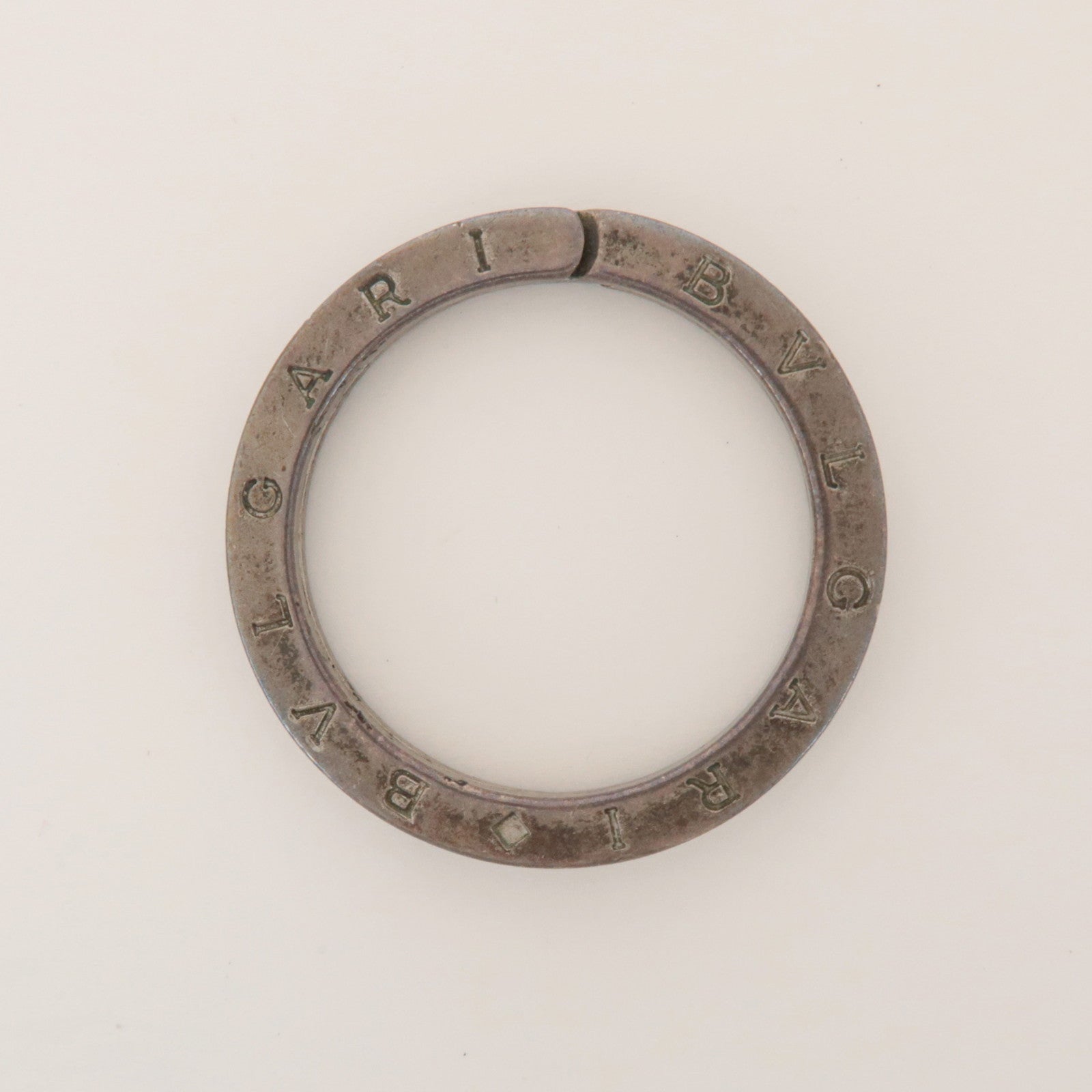 BVLGARI Logo SV925 Key Ring Bag Charm Silver