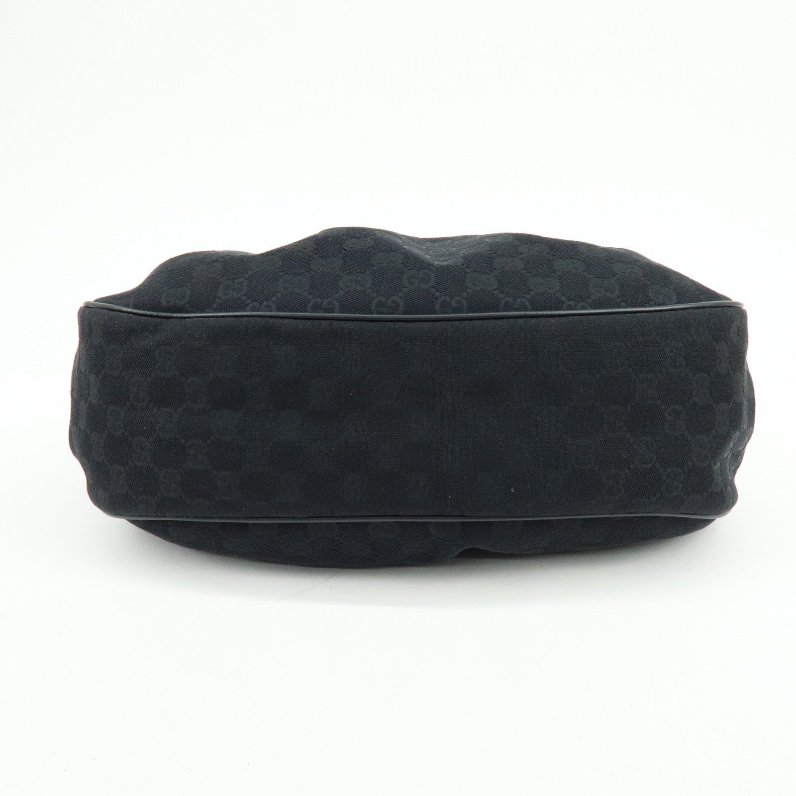 GUCCI Sukey GG Canvas Leather Shoulder Bag Black 232955