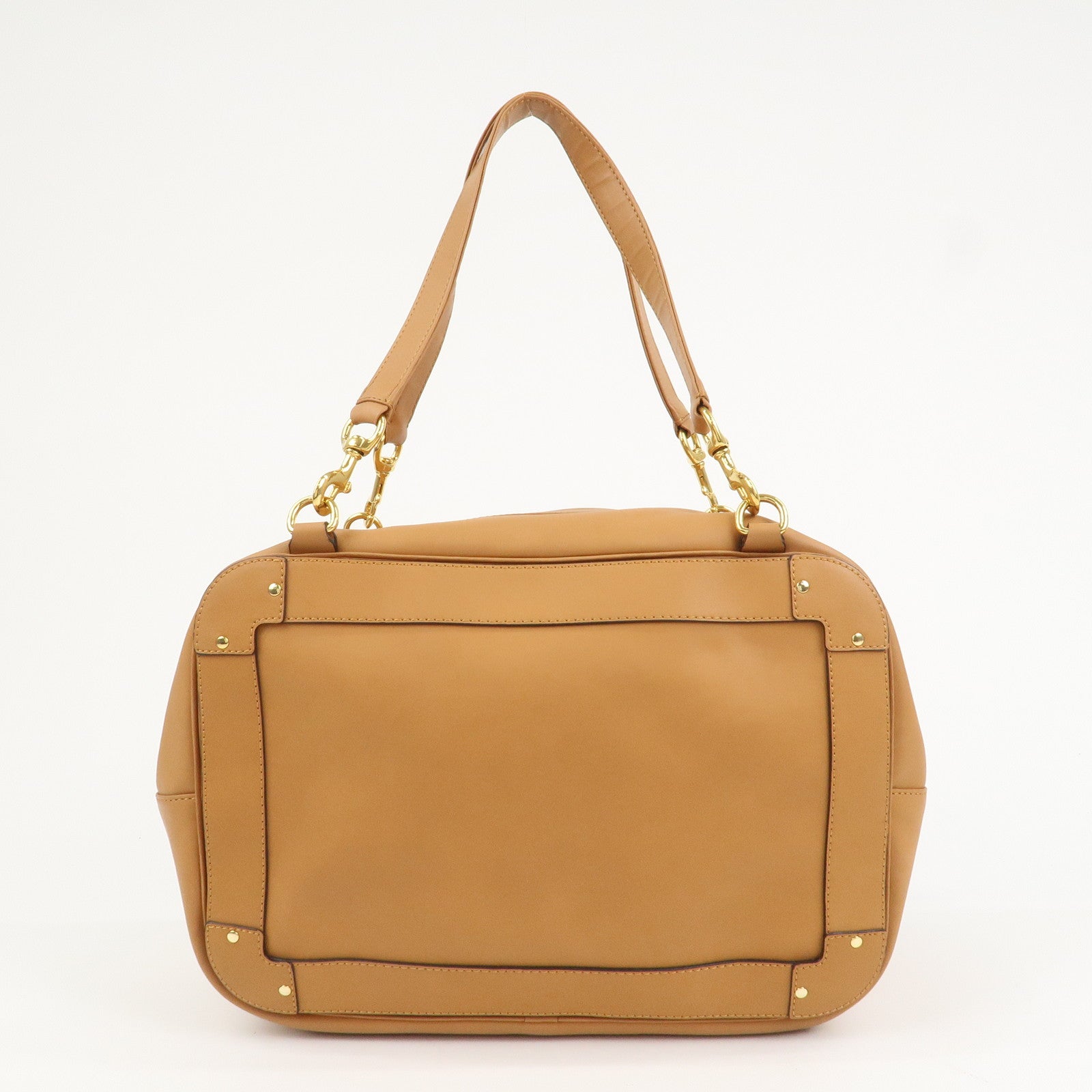 Chloe Eden Leather Shoulder Bag Hand Bag Tassel Brown