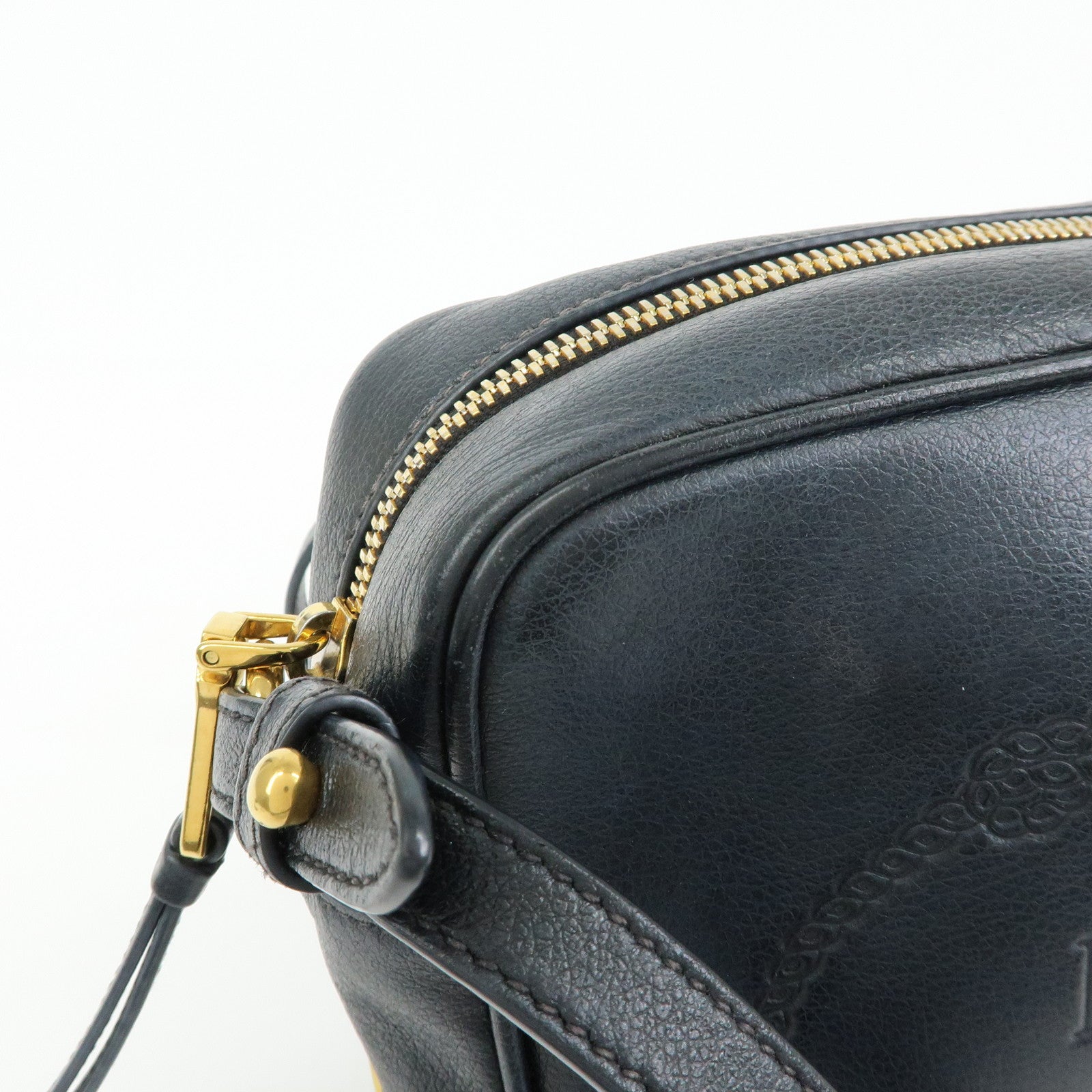 PRADA Triangle Logo Calf Leather Shoulder Bag Crossbody Bag 1BH089