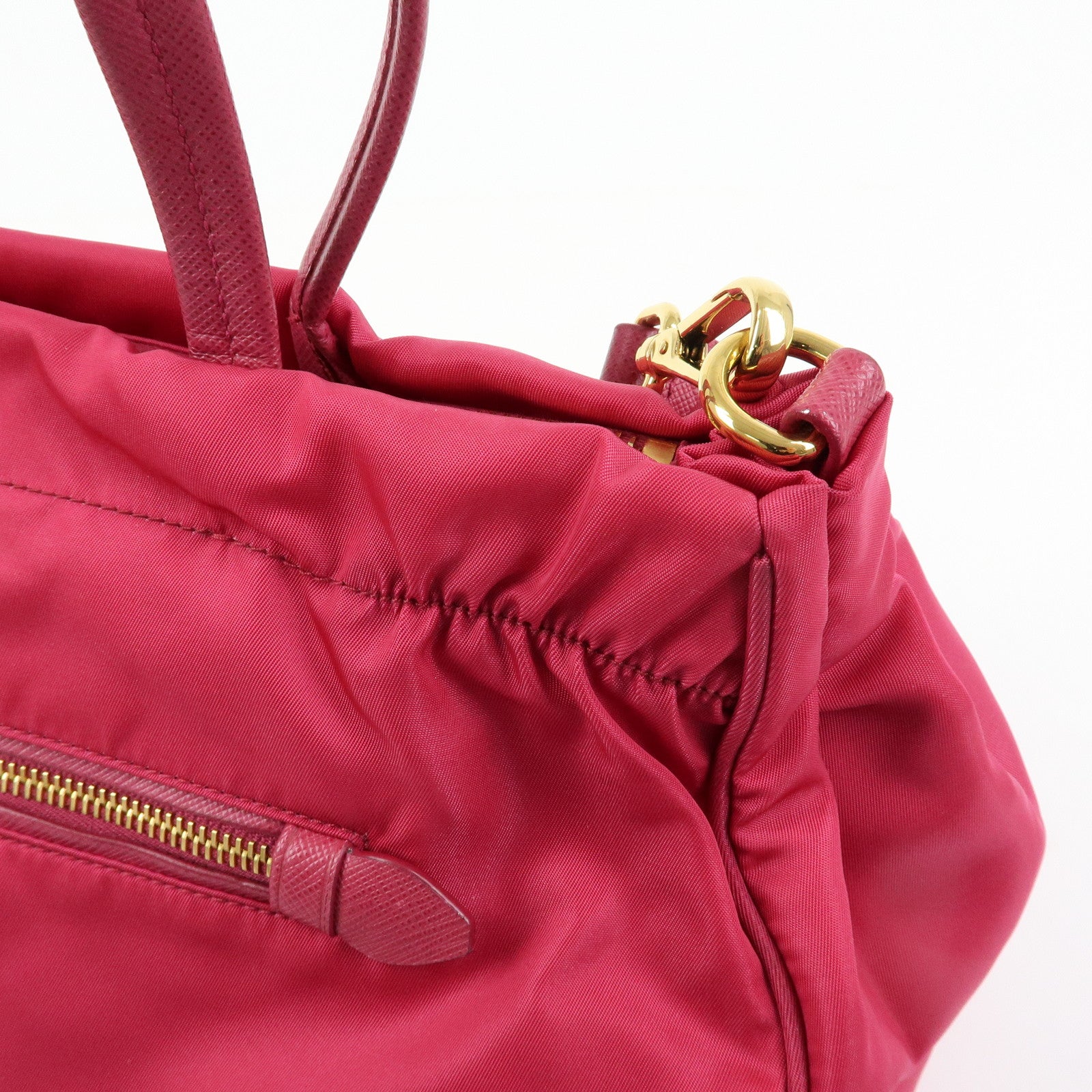 PRADA Tessuto Nylon 2Way Bag Hand Bag Shoulder Bag Pink 1BA843