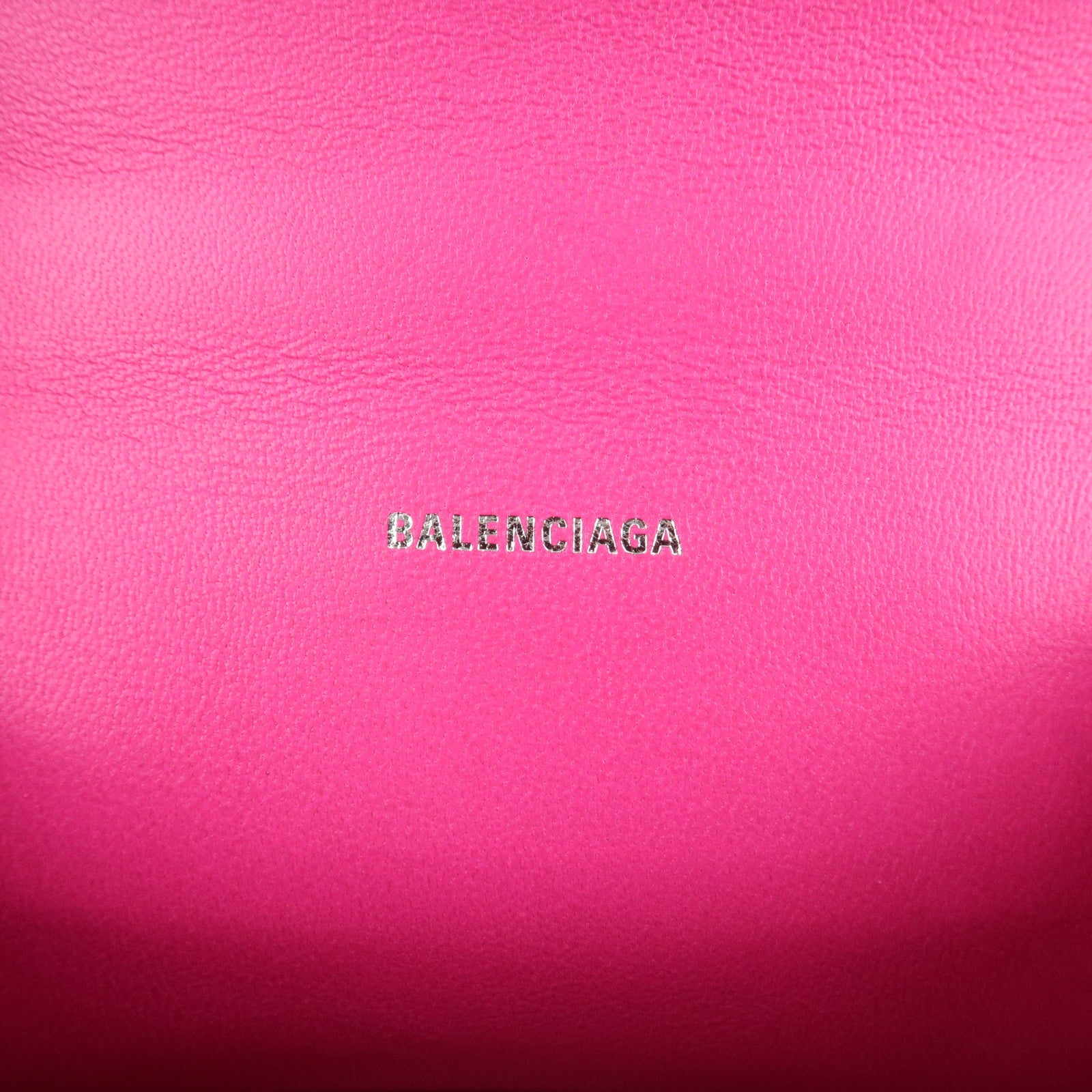 BALENCIAGA Hourglass XS 2Way Hand Shoulder Bag Hot Pink 592833