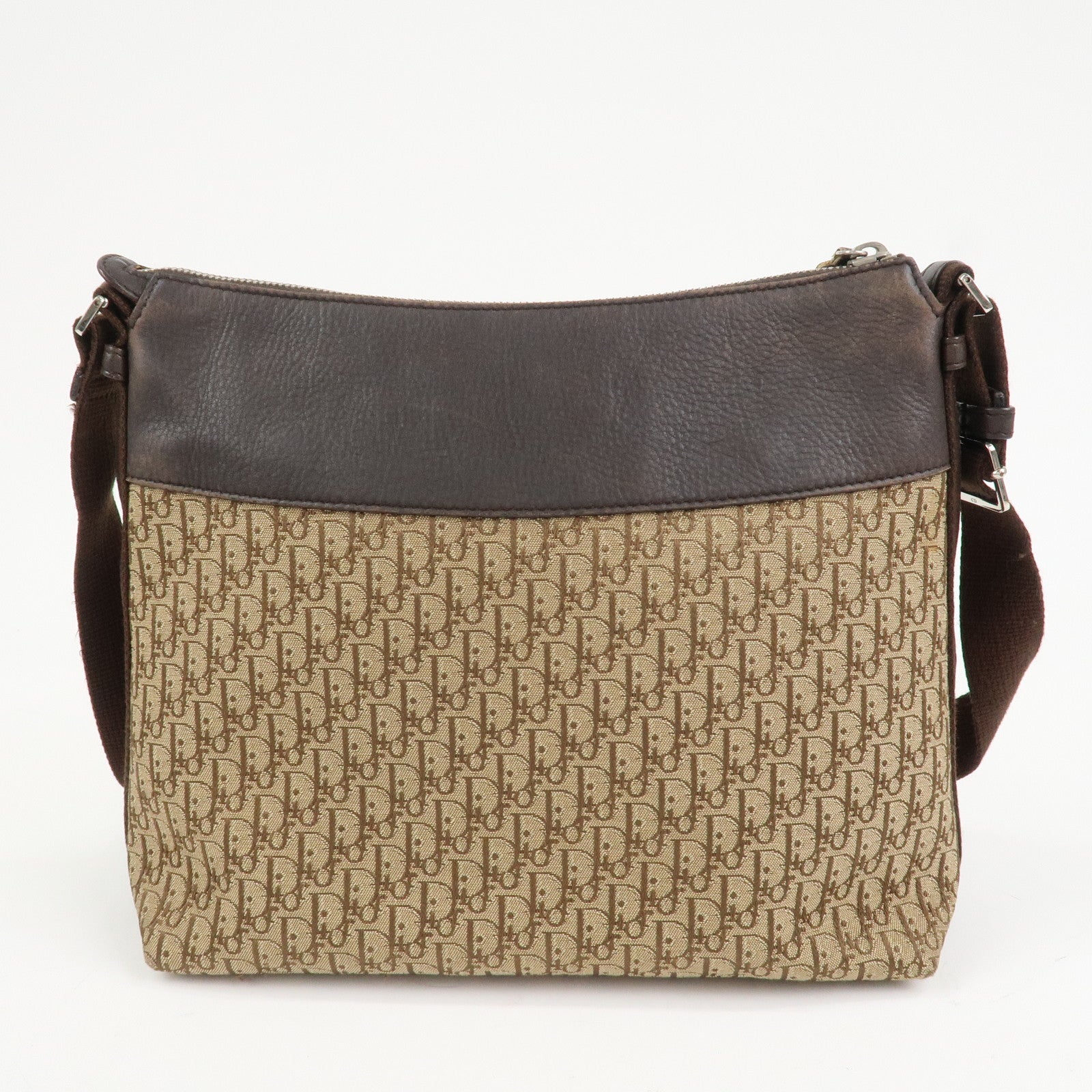 Christian Dior Street Chic Trotter Canvas Leather Shoulder Bag