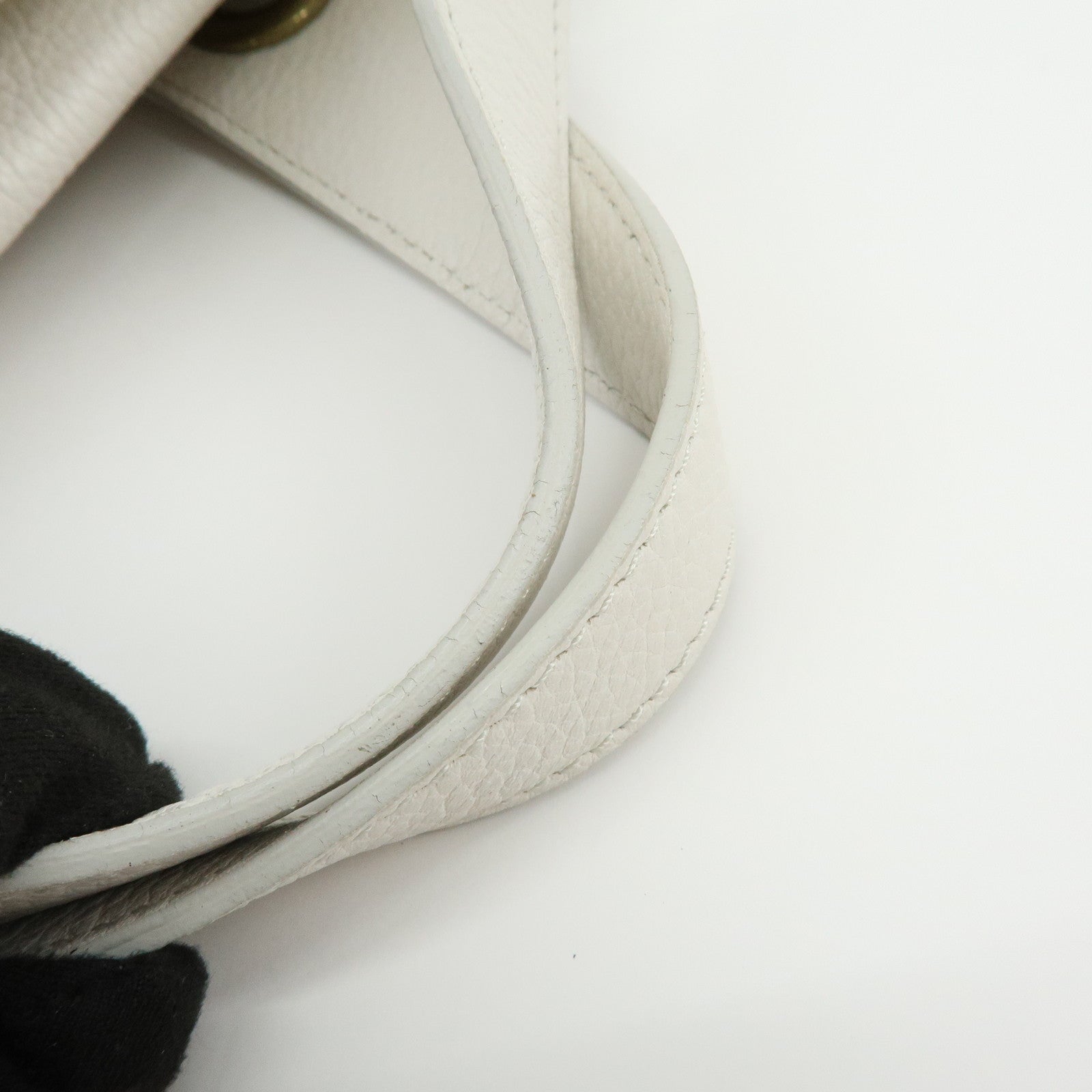 Chloe Paraty Leather 2Way Bag Hand Bag White