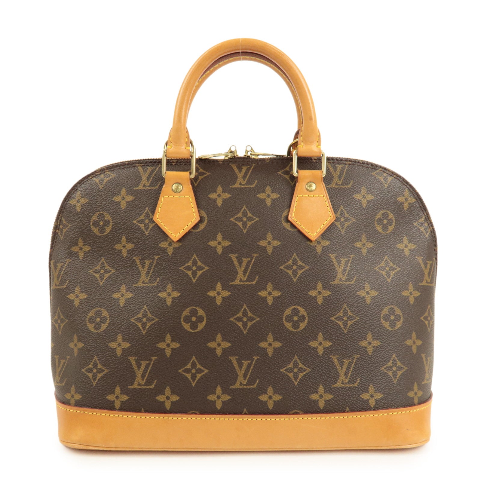 Louis Vuitton Monogram Alma Hand Bag Brown M51130 Used
