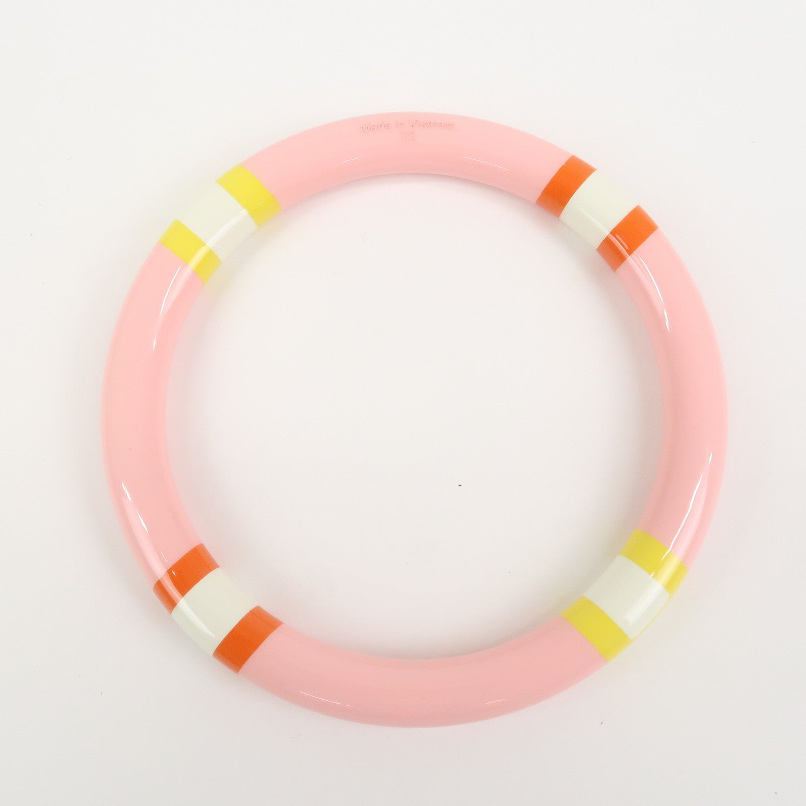 HERMES H Equipe PM Lacquered Wood Bracelet Bangle Pink