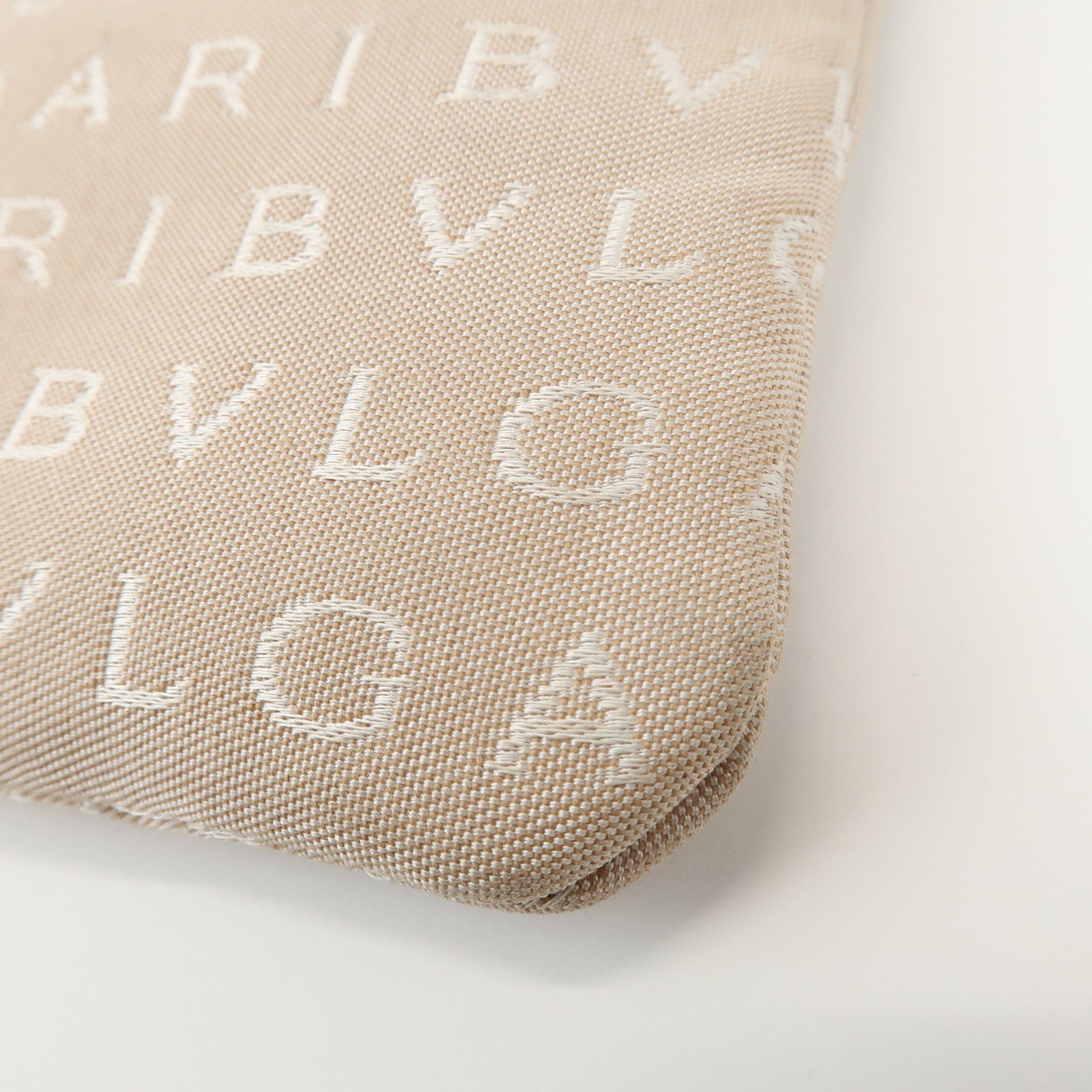 BVLGARI Logo Mania Monogram Canvas Leather Shoulder Bag Beige Brown