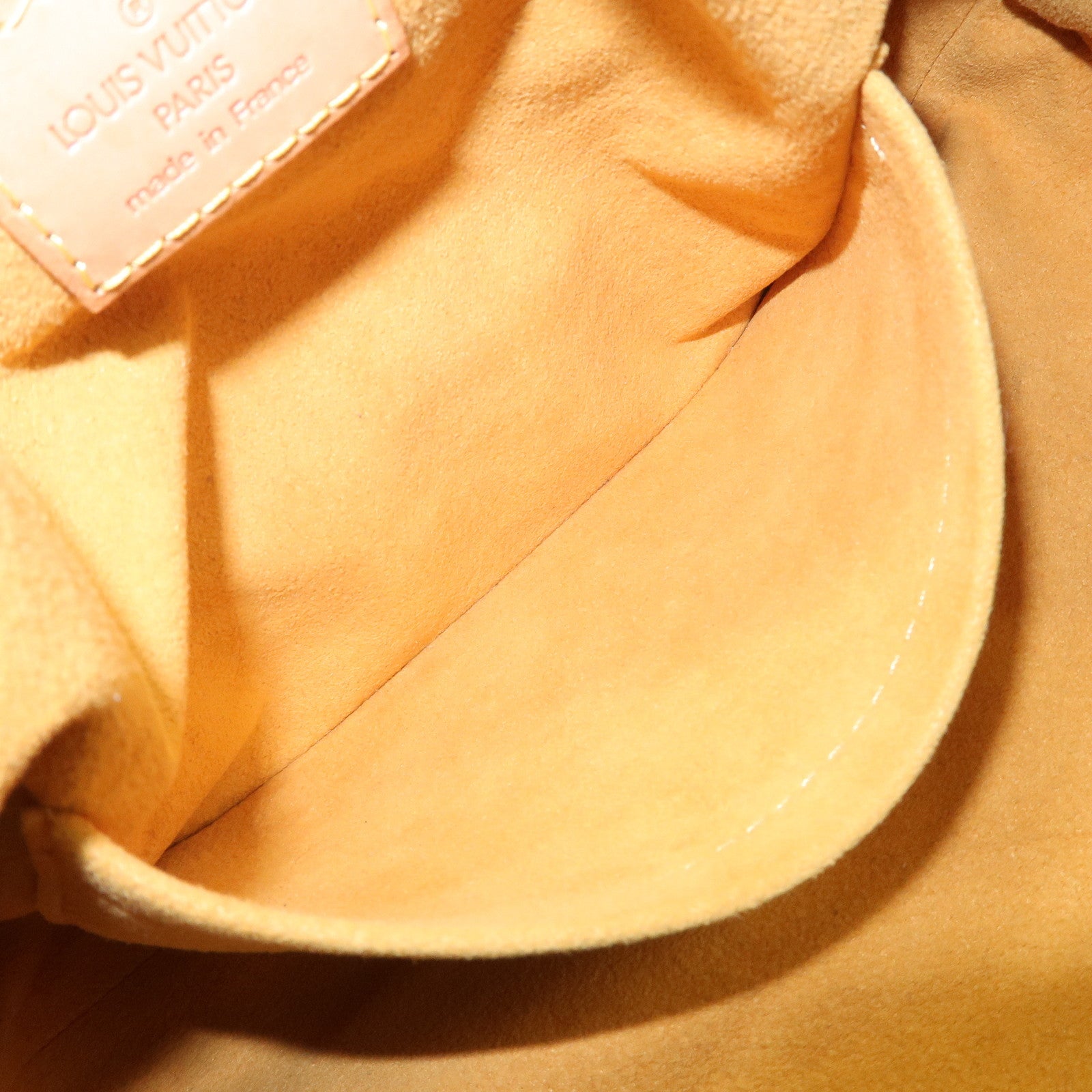 Louis Vuitton Monogram Denim Pleaty Hand Bag Blue M95020 Used