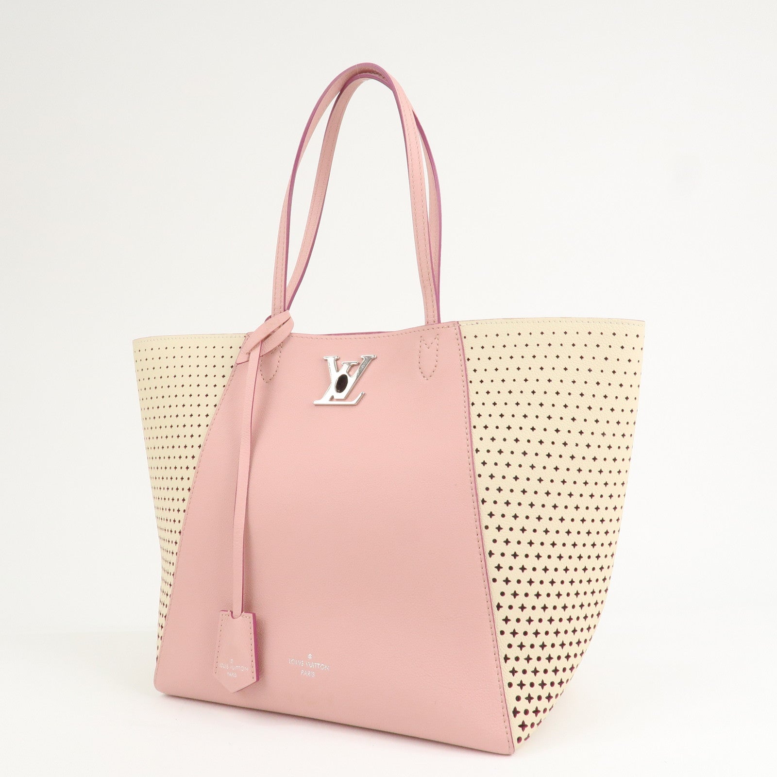 Louis Vuitton Leather Rock Me Cover Tote Bag Rose M54578