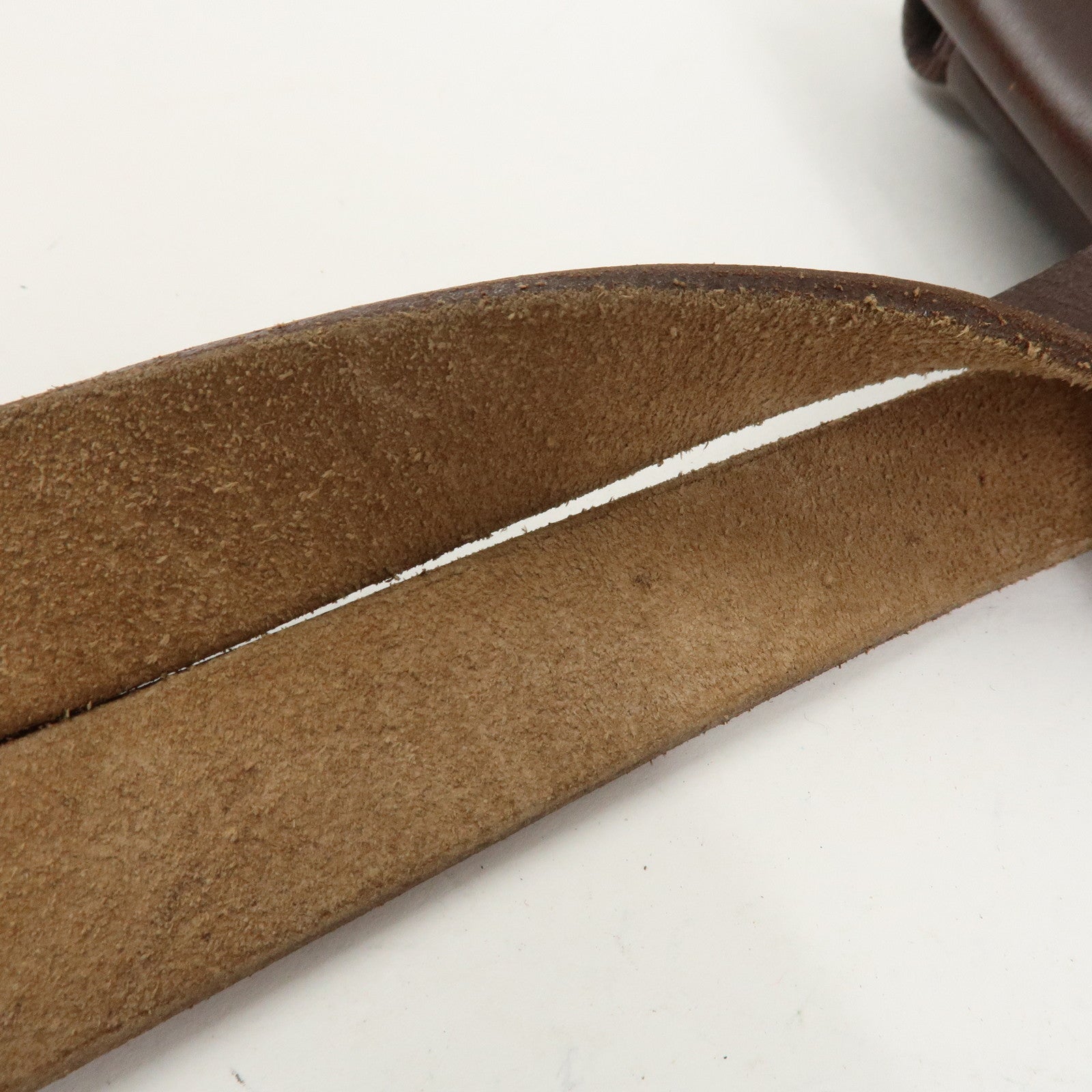 HERMES Cabas PM Airline Toile Officier Leather Shoulder Bag Brown