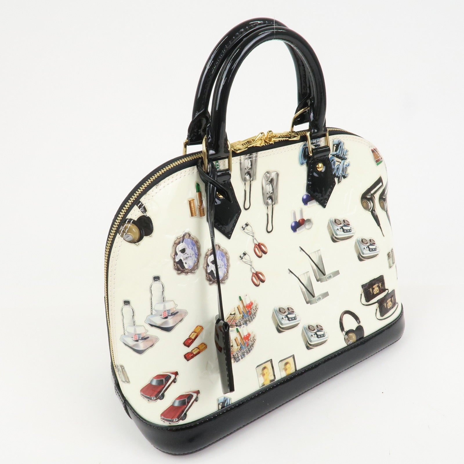 Louis Vuitton Monogram Vernis Sticker Alma PM Hand Bag M50466