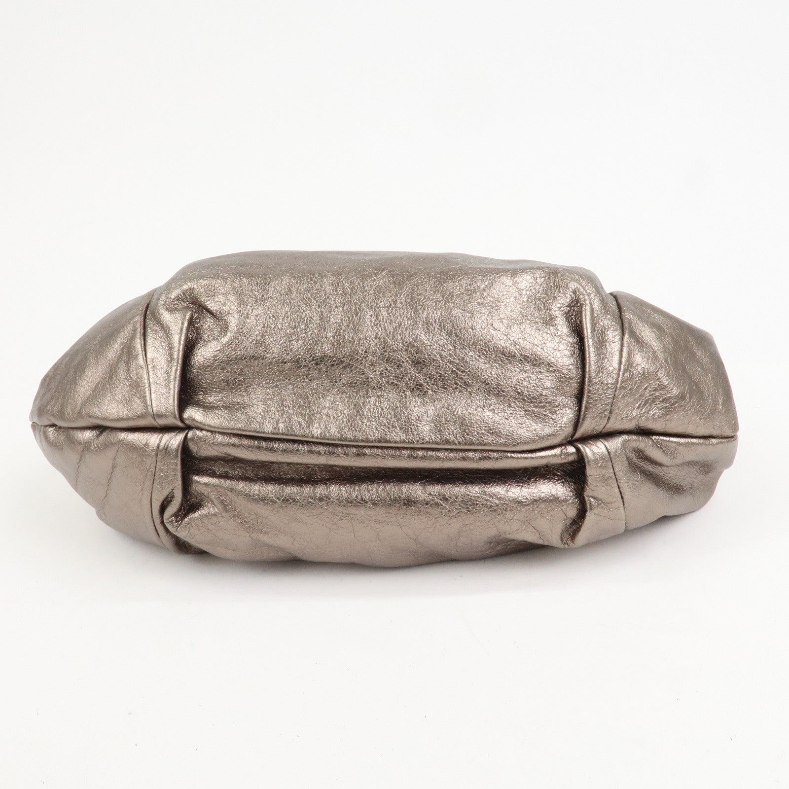 Ferragamo Vara Ribbon Leather Shoulder Bag Hand Bag Bronze