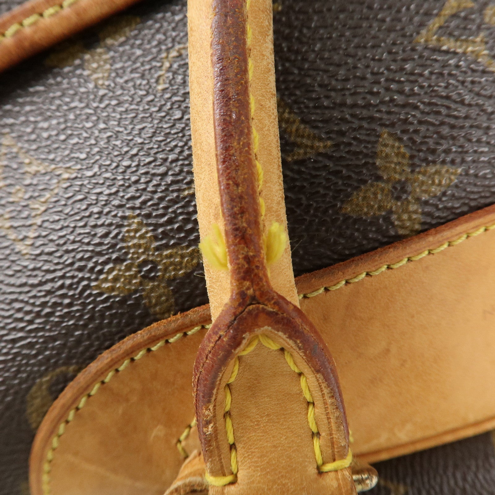 Louis Vuitton Monogram Deauville Hand Bag Brown M47270 Used