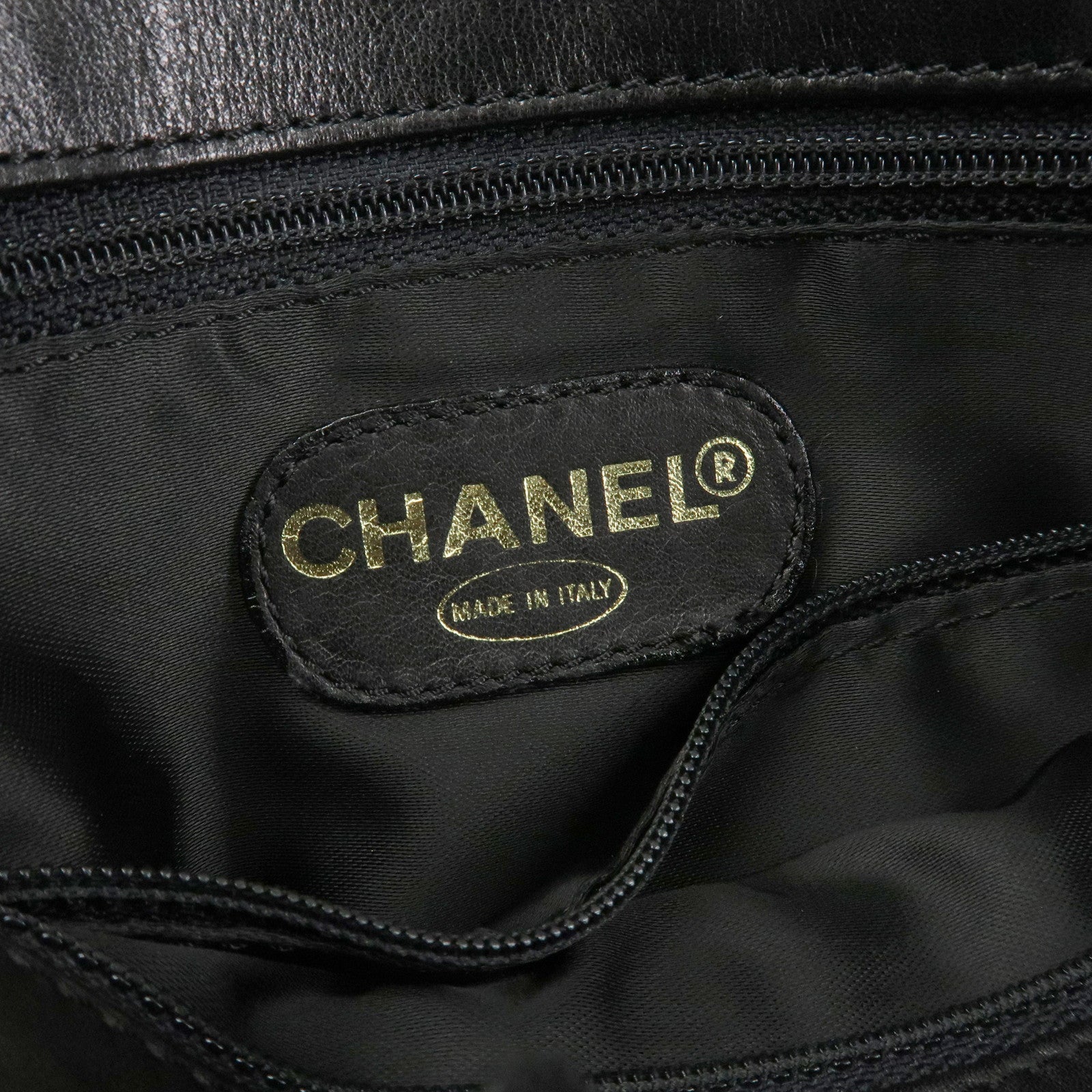 CHANEL COCO Mark Lamb Skin Shoulder Bag Hand Bag Tassel Black