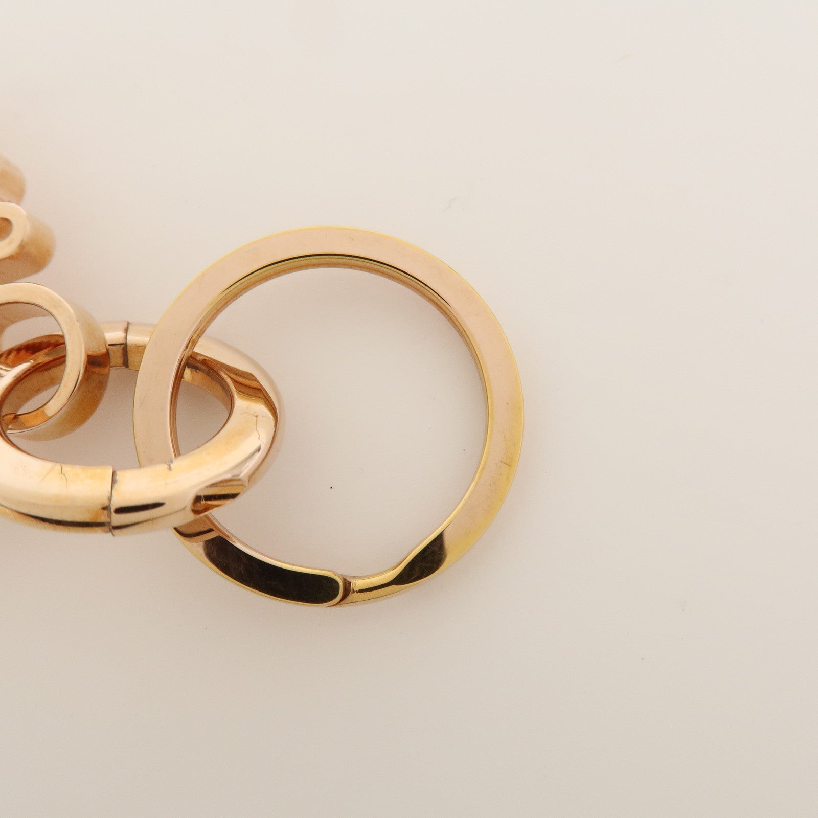 LOEW Anagram Metal Bag Charm Key Chain Gold