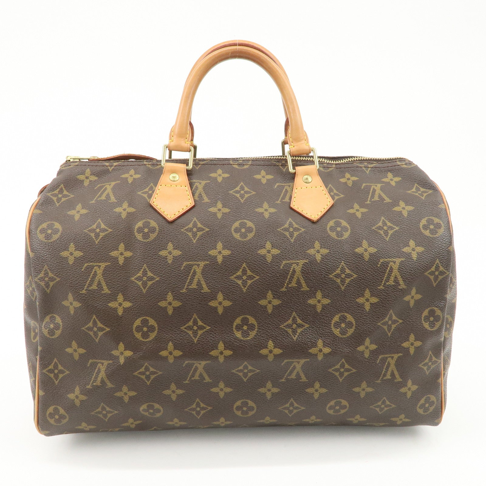 Louis Vuitton Monogram Speedy 35 Boston Bag Brown M41524