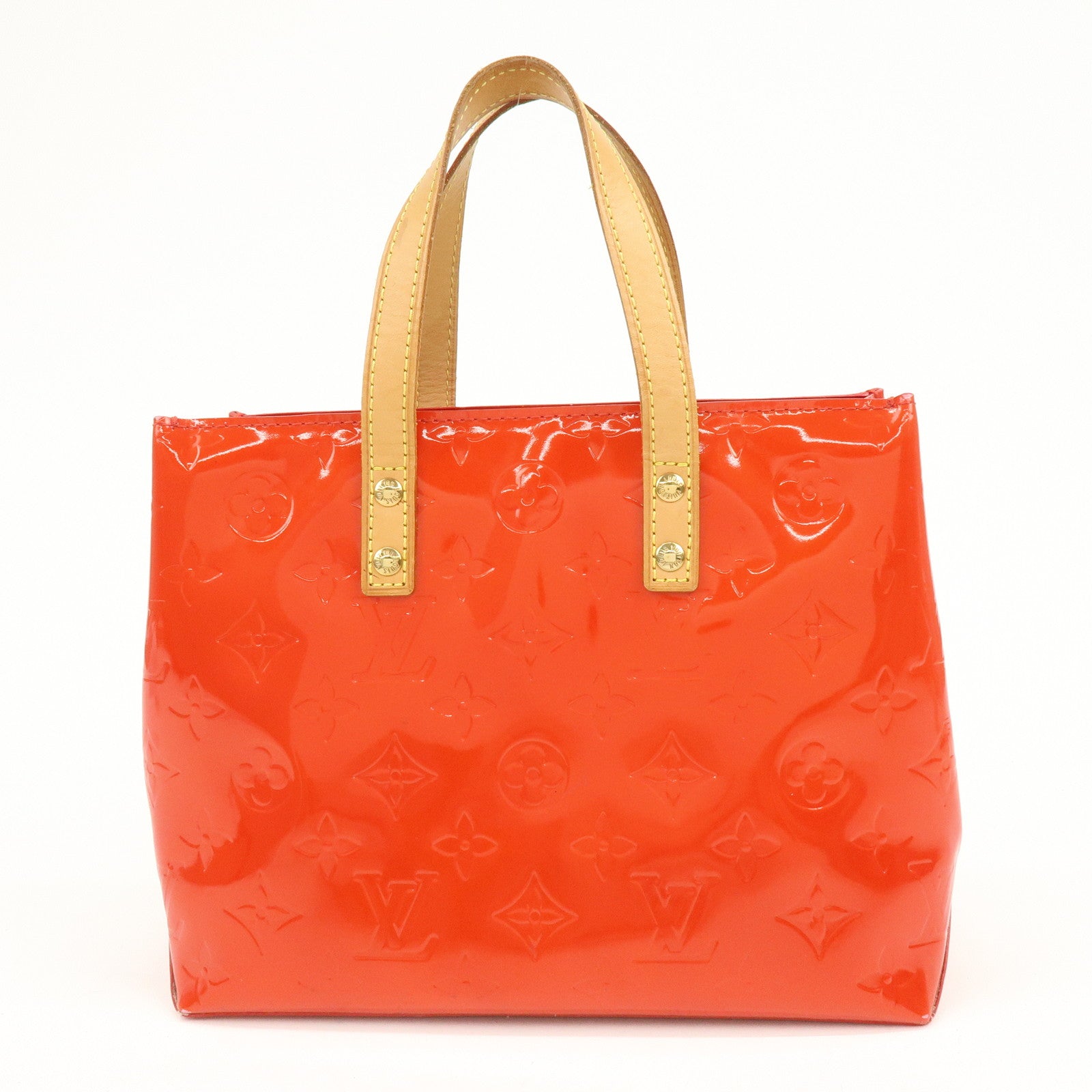 Louis Vuitton Monogram Vernis Lead PM Hand Bag Rouge M91088