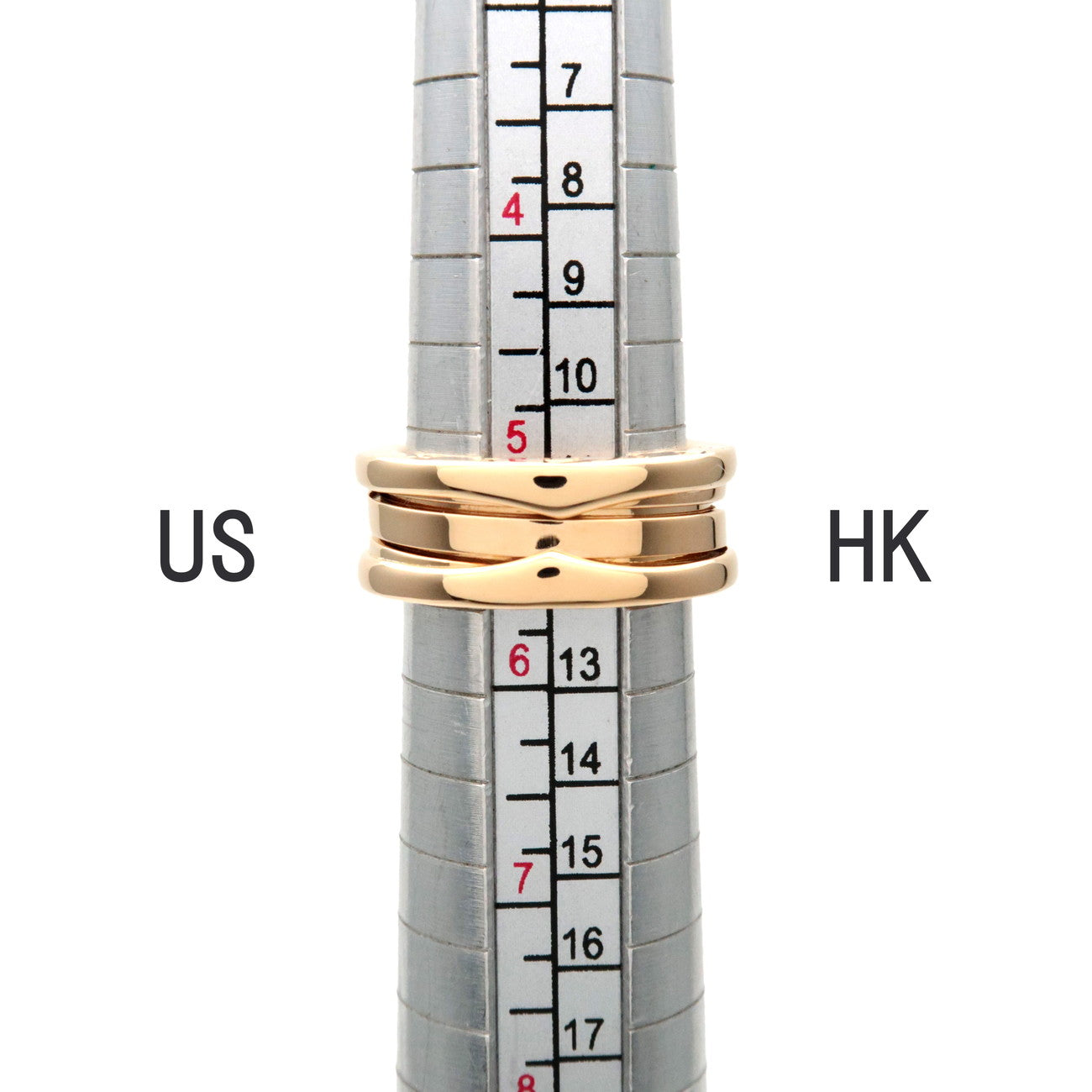 BVLGARI B-Zero1 3Band Ring K18 750YG Yellow Gold #51 US5.5 EU51