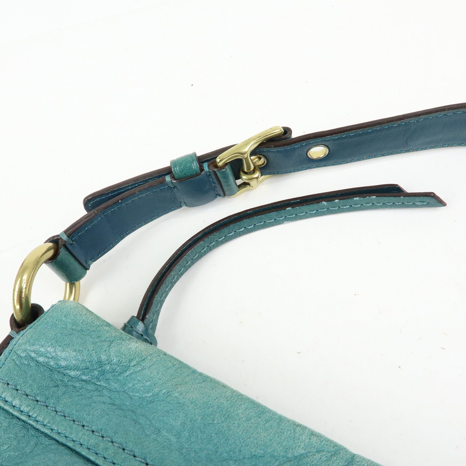 COACH renoma Set of 3 Raffia Leather Shoulder Bag Beige Blue Brown