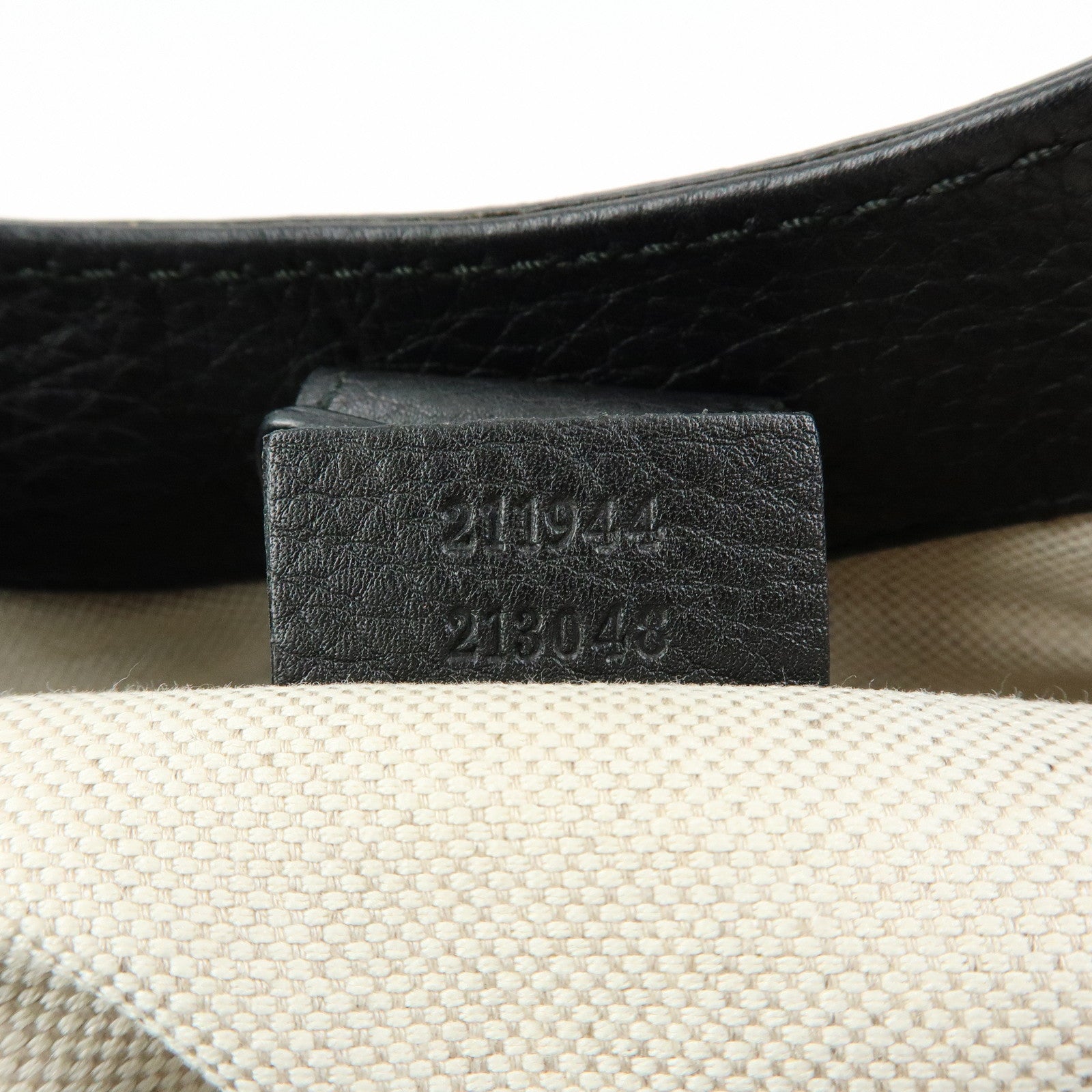 GUCCI Sukey Interlocking G Leather Tote Hand Bag Black 211944