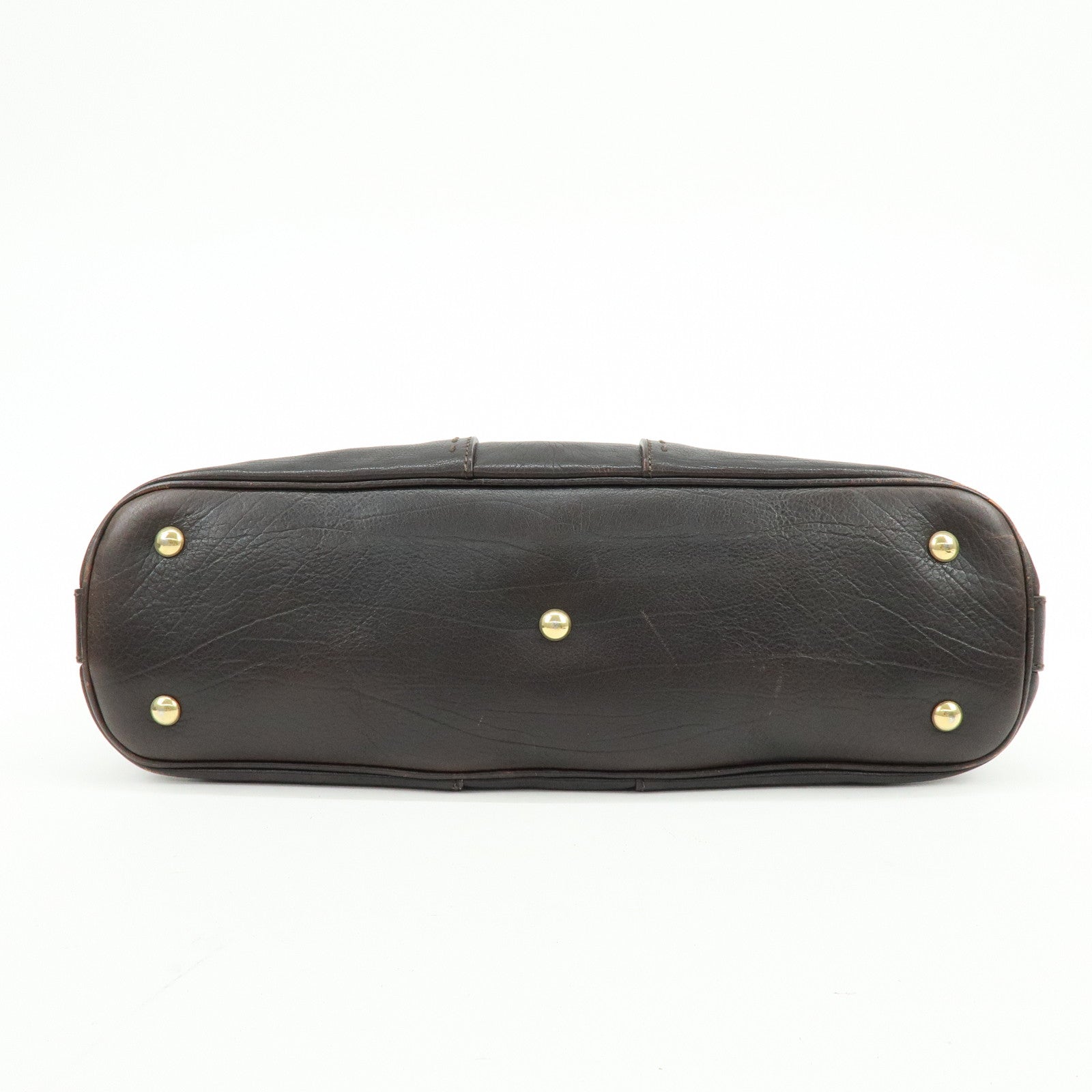 SAINT LAURENT PARIS Muse Y Line Calf Leather Hand Boston Bag Brown