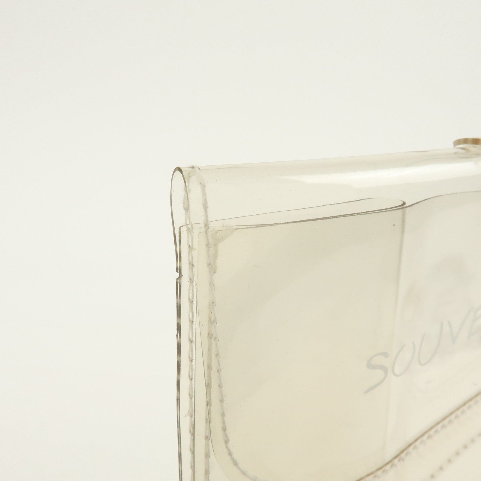 HERMES Vinyl Kelly Hand Bag Clear