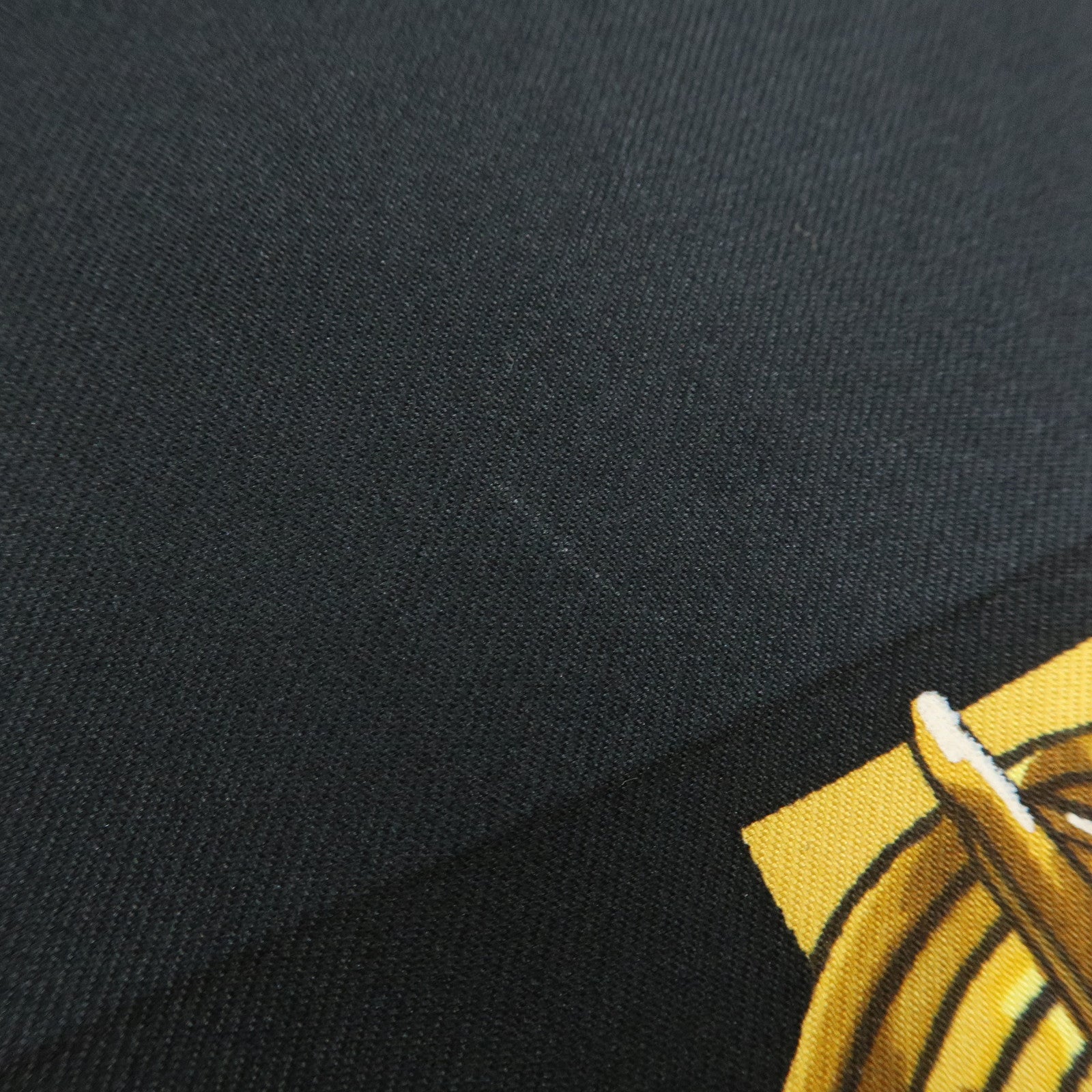 HERMES Carre 90 Silk 100% Scarf MORS&FILETS Black Yellow