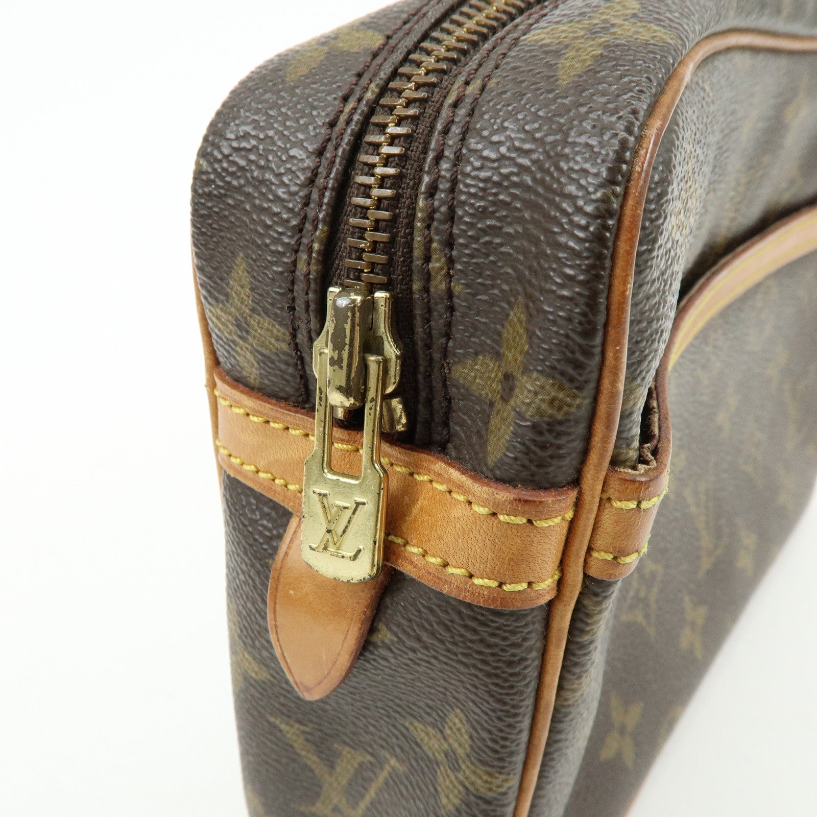 Louis Vuitton Monogram Compiegne 28 Pouch Clutch Bag Brown M51845