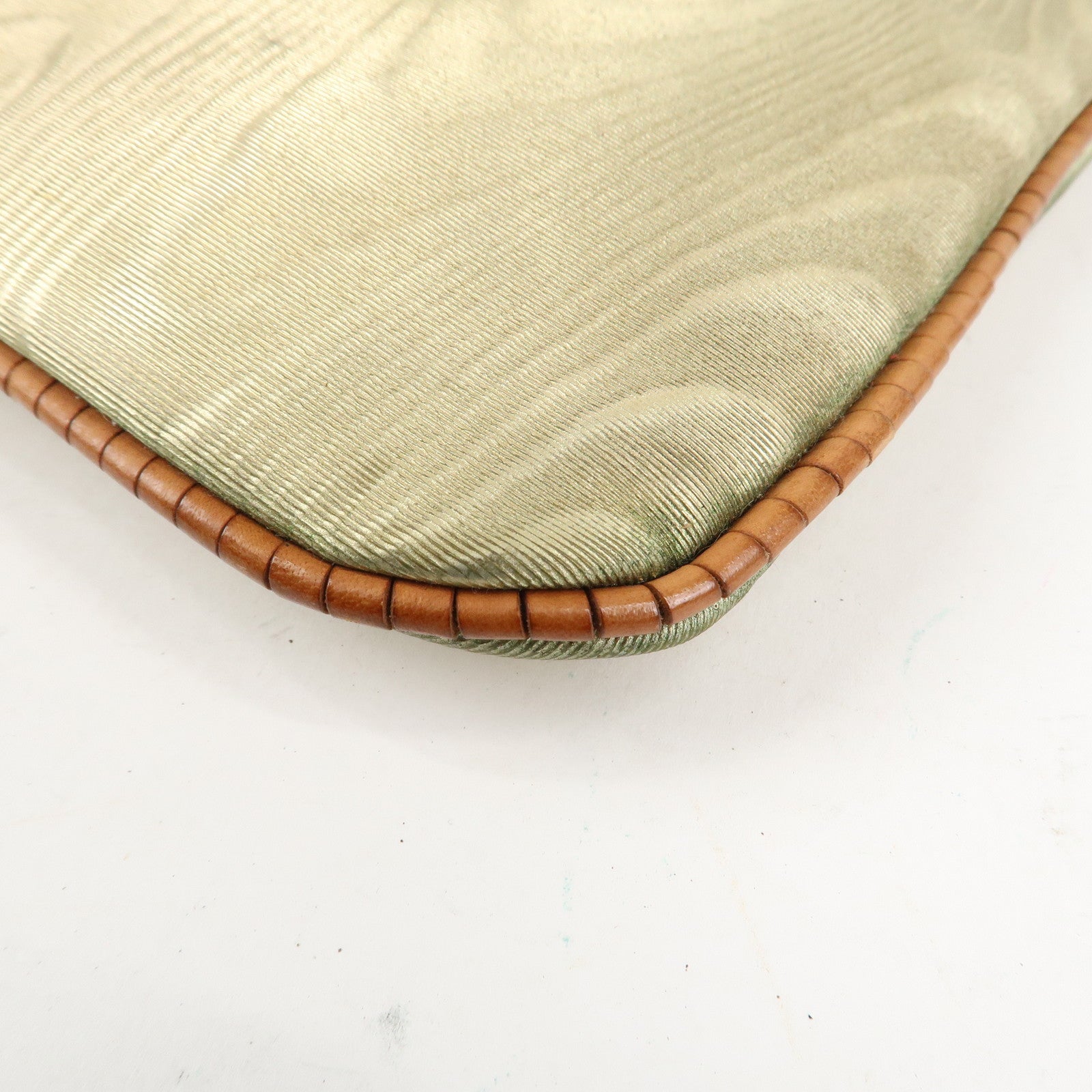 LOEWE Anagram Leather Canvas Shoulder Bag Crossbody Bag Beige Brown Used