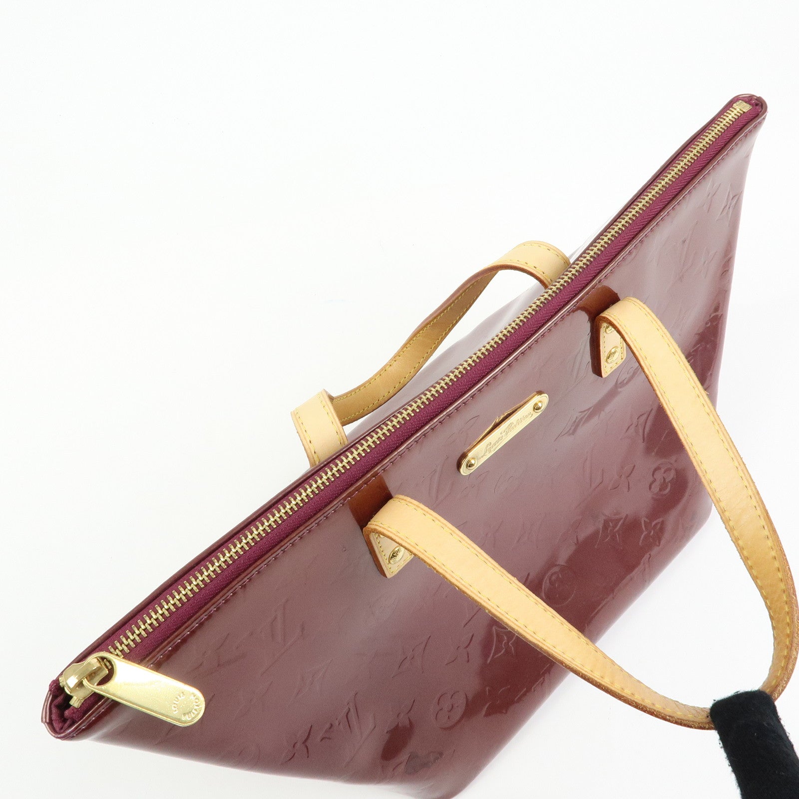 Louis Vuitton Monogram Vernis Bellevue PM Hand Bag Violet M93584