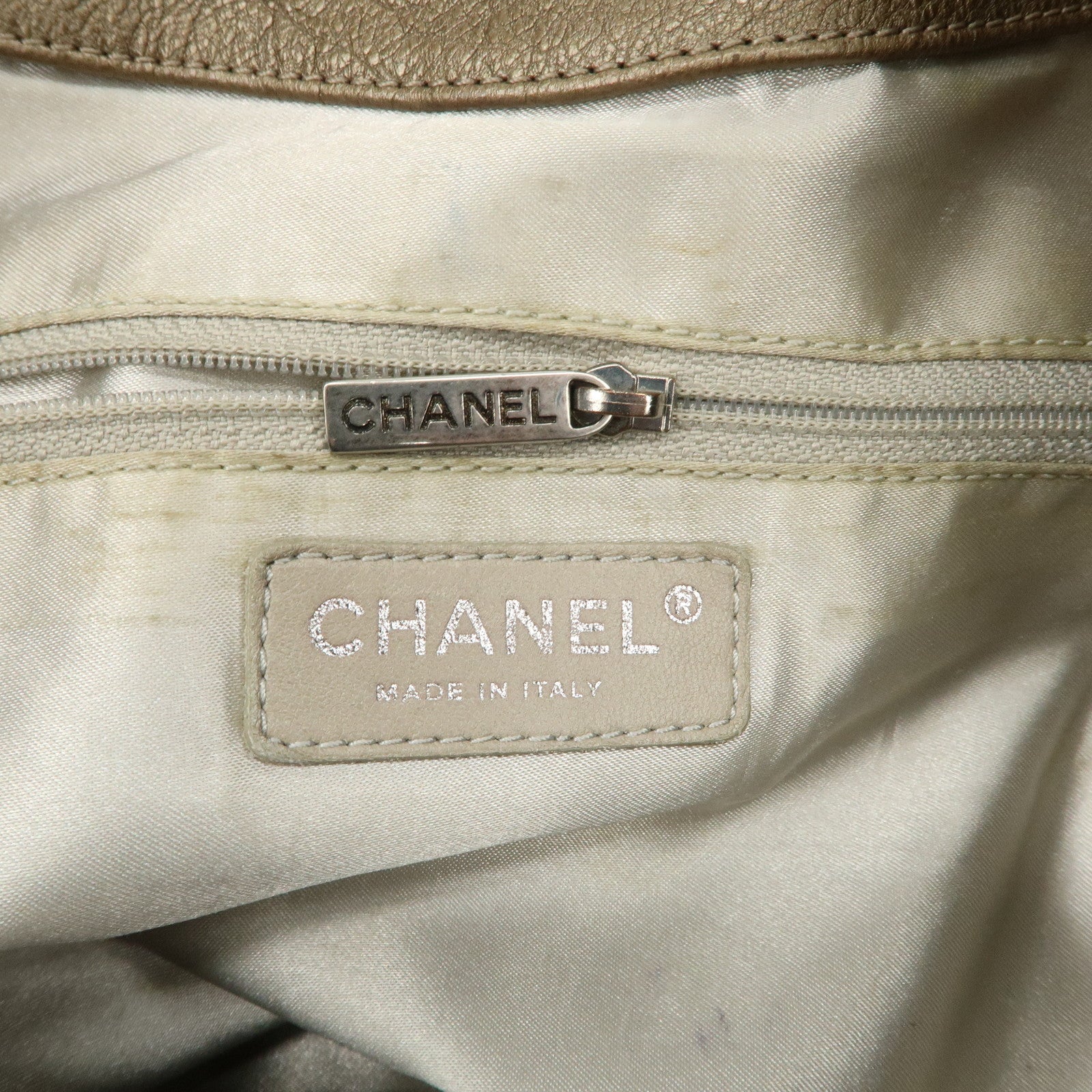 CHANEL COCO Cabas Matelasse Leather Chain Shoulder Bag Brown A33986 Used