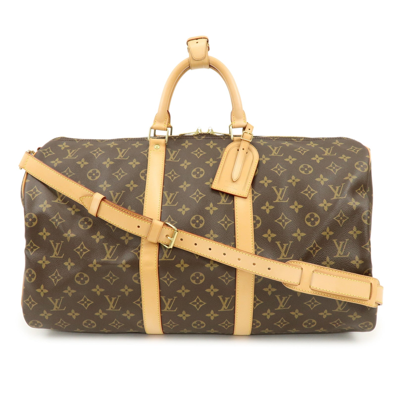 Louis Vuitton Monogram Keep All Bandouliere 50 Boston Bag M41416